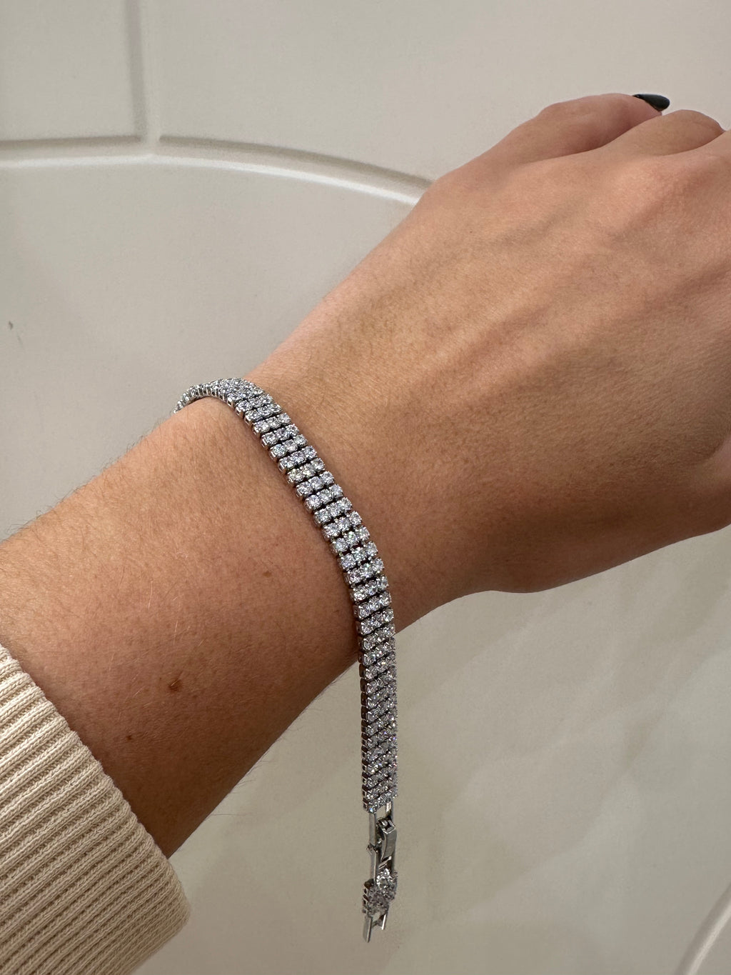 Tennis tre fili strass