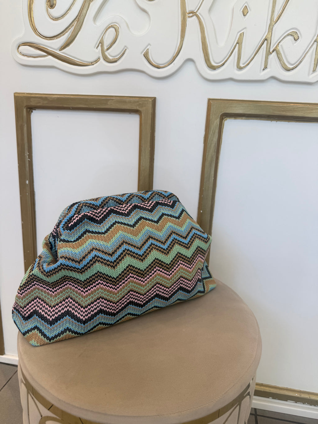 Pochette zig zag con tracolla