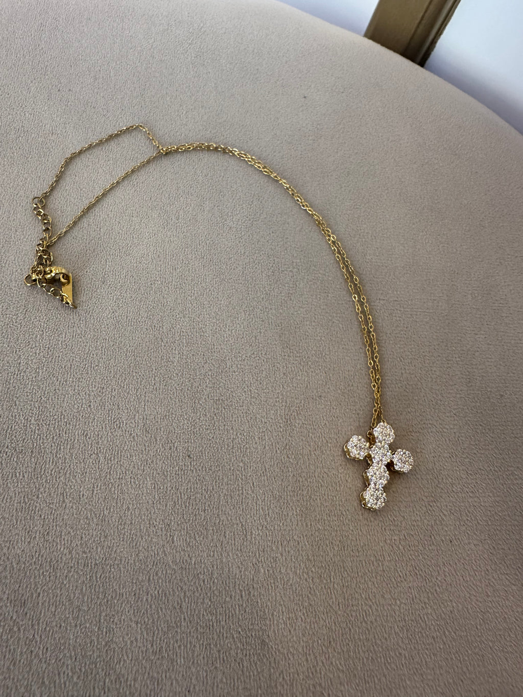 Collana croce strass