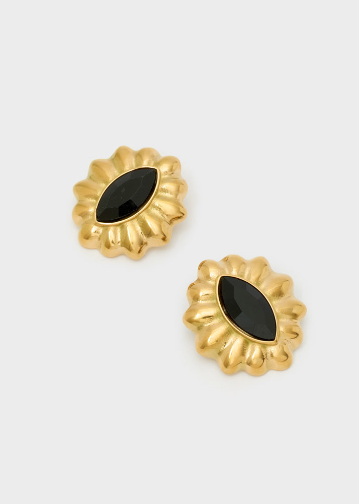 Orecchini Fiore nero di Nali