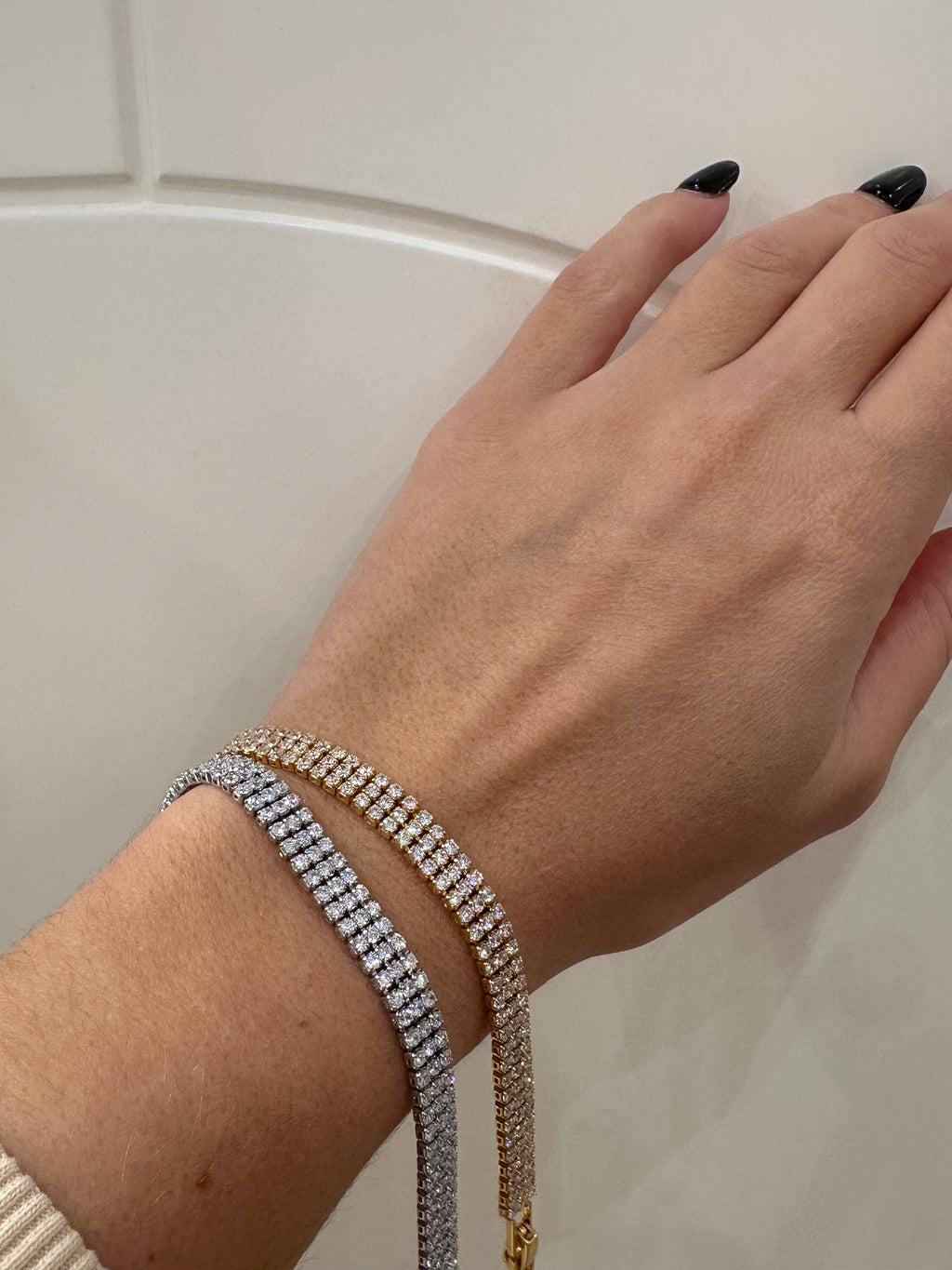 Tennis tre fili strass