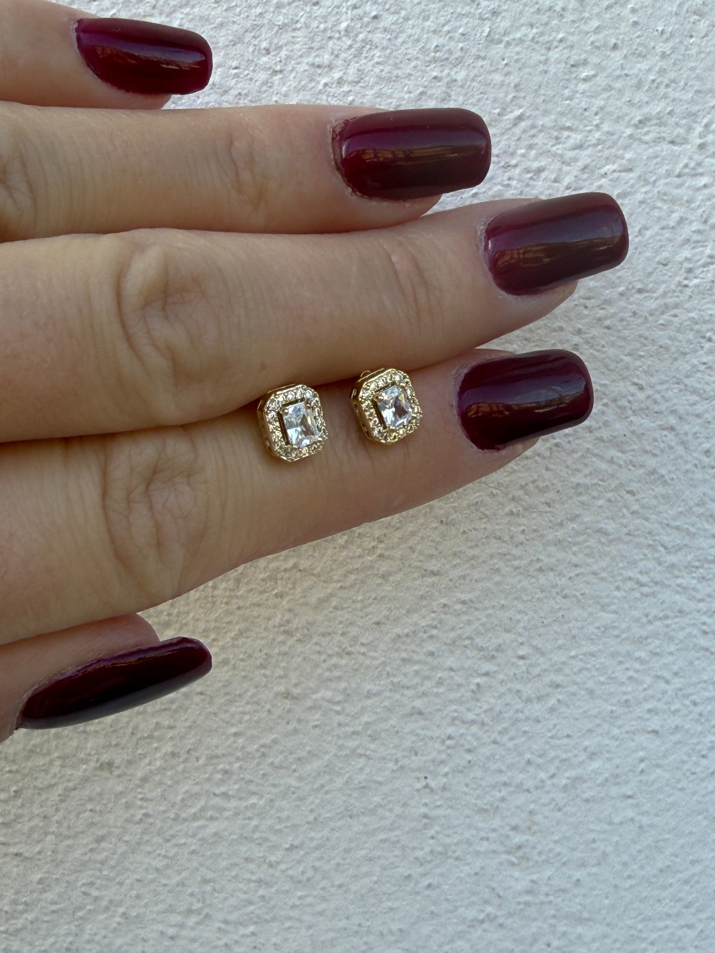 Orecchino luce quadrata