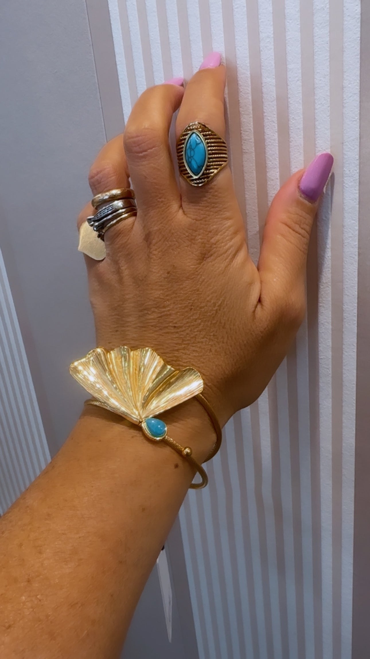 Bracciale Ventaglio con pietra Naturale di Nali
