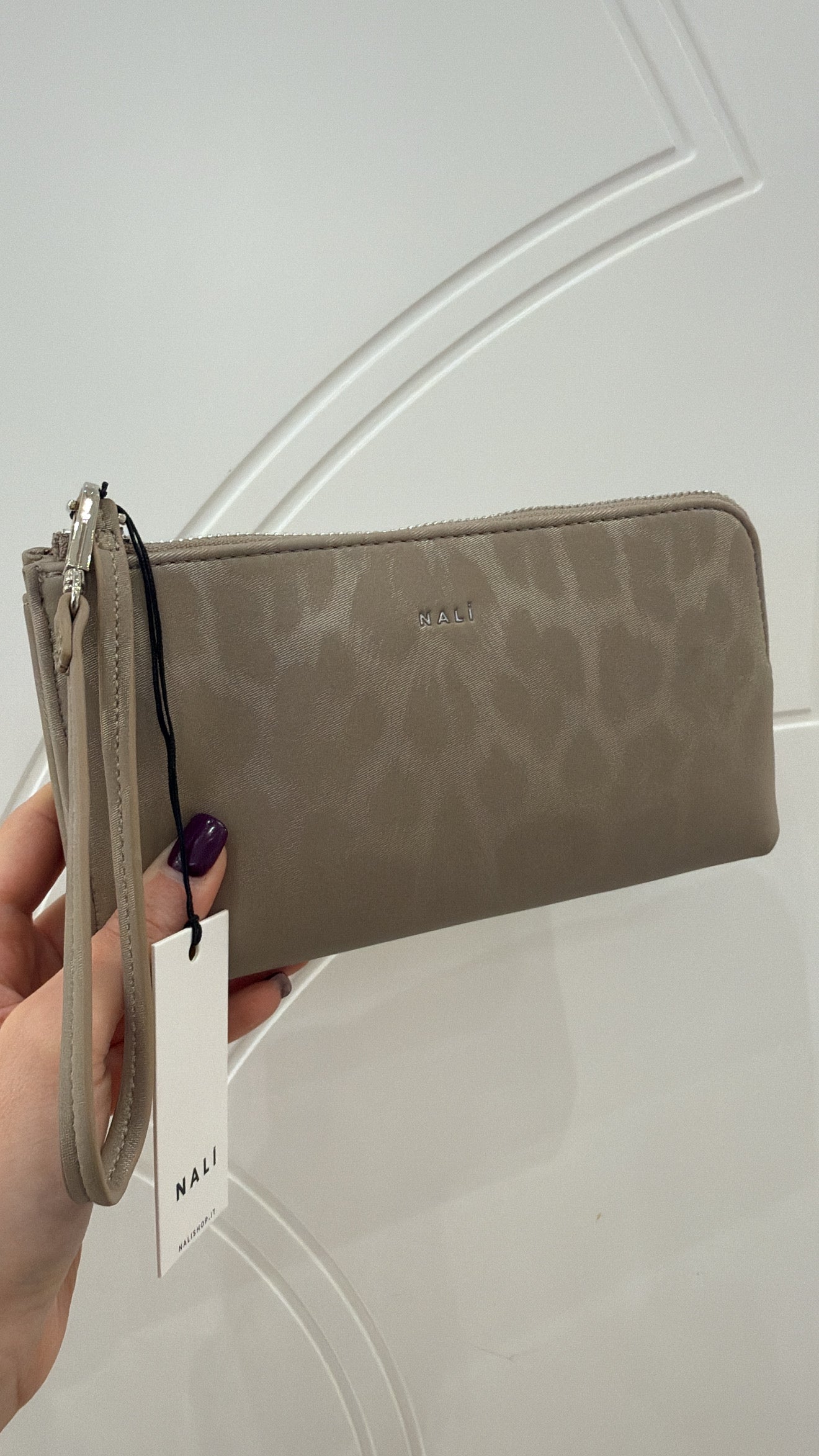 Portafoglio Perth beige/bianco Nali