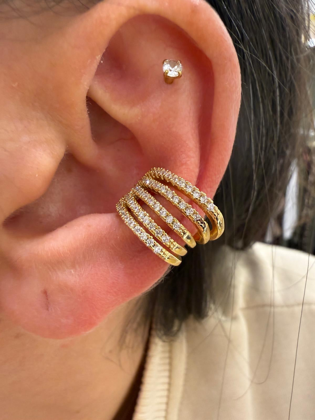 Earcuff corona strass