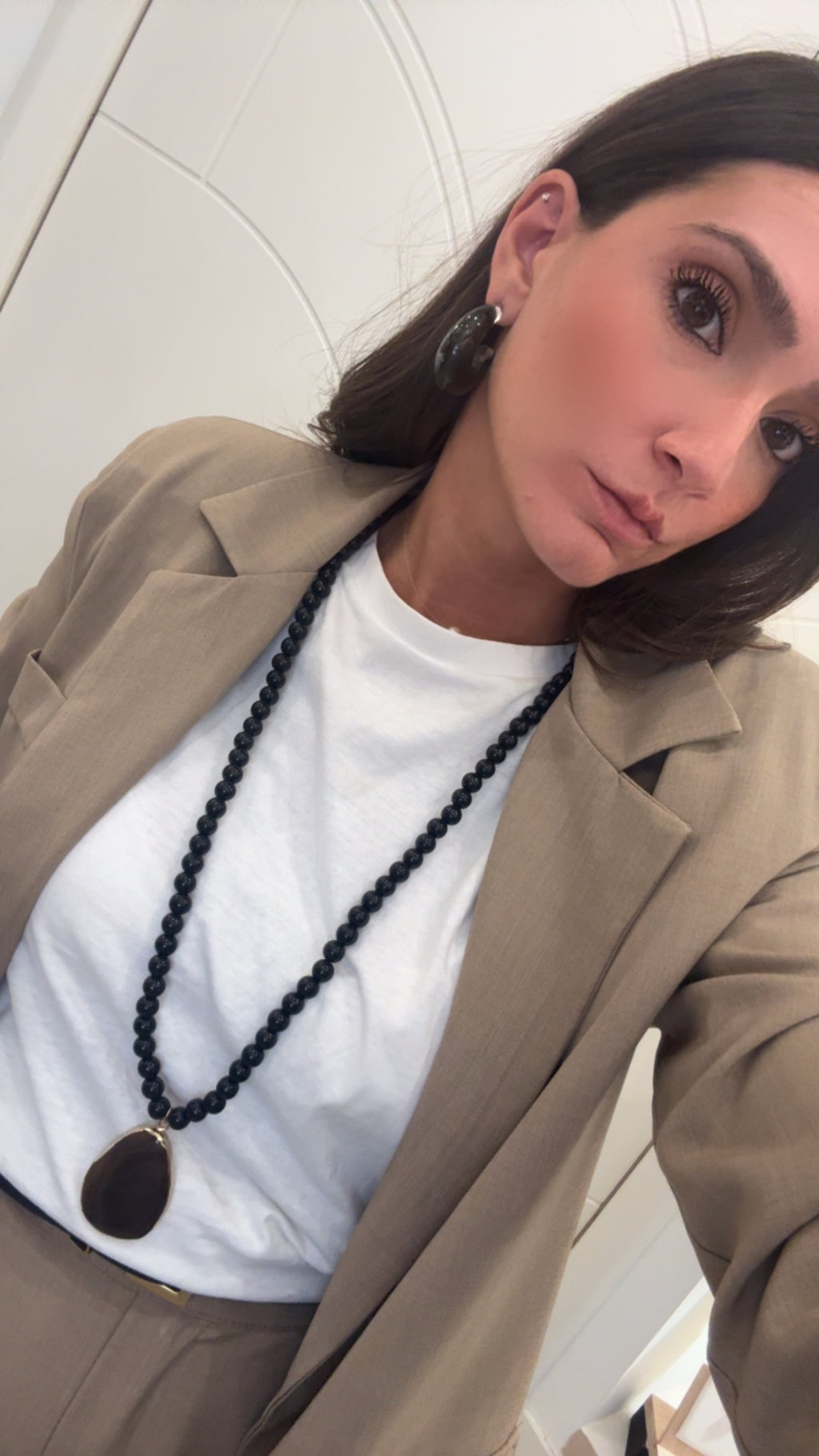 Collana Samira pendente Naturale di Nali