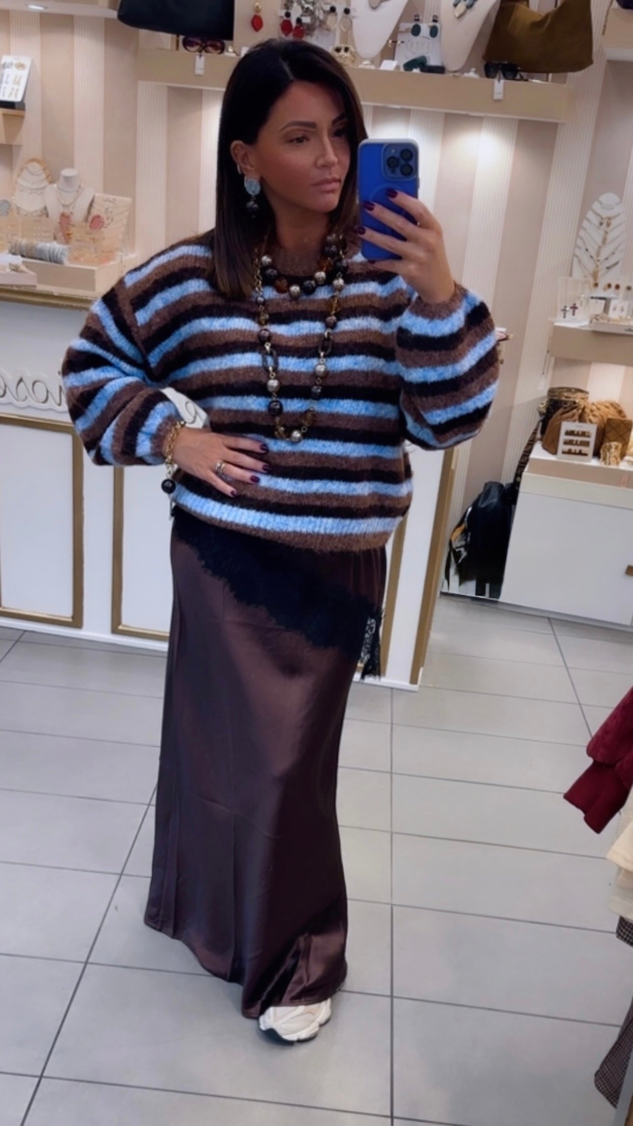 Gonna lunghette in Satin