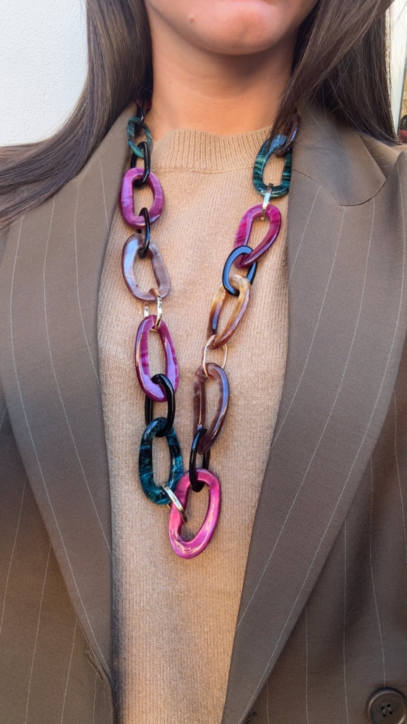 Collana lunga catena resina di Nali ￼