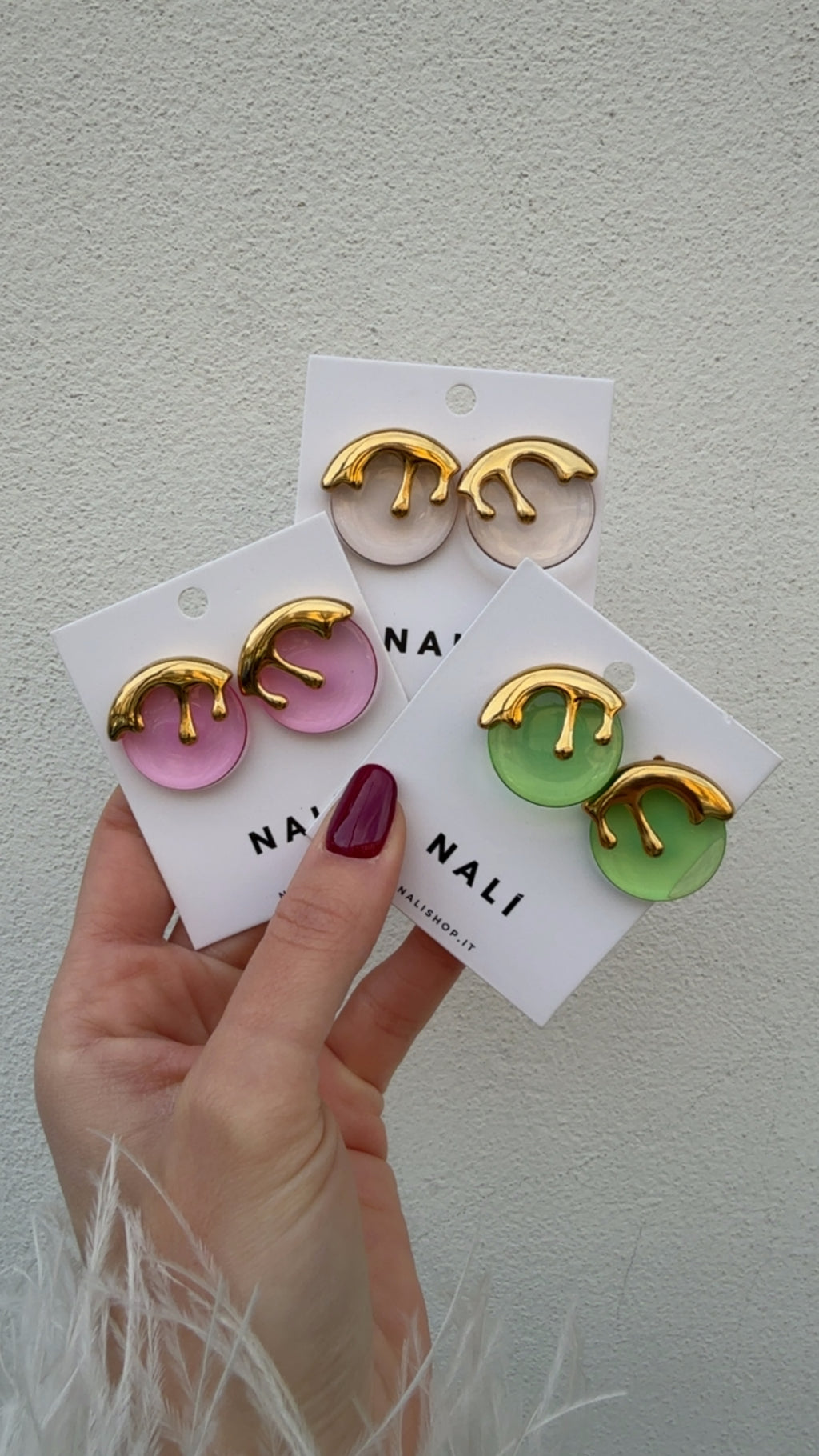 Orecchino Dalila in resina di Nali