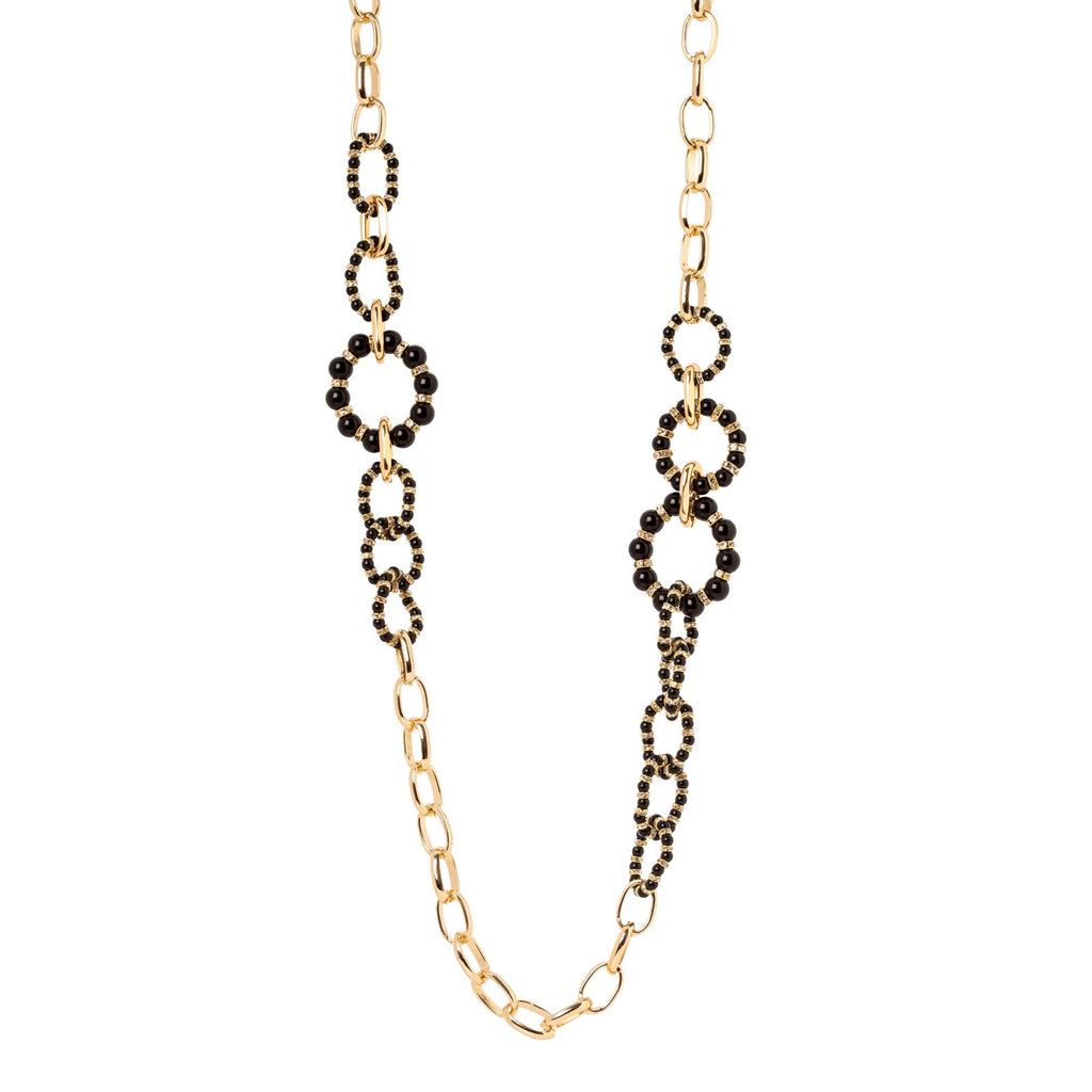 Collana lunga catena e cerchi Sodini ￼
