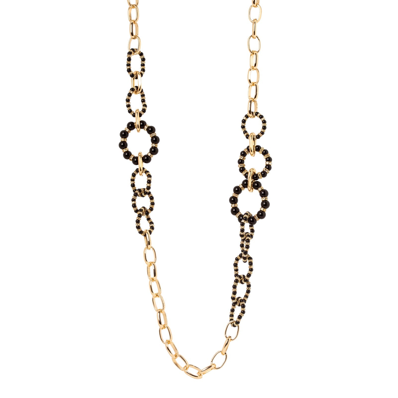 Collana lunga catena e cerchi Sodini ￼
