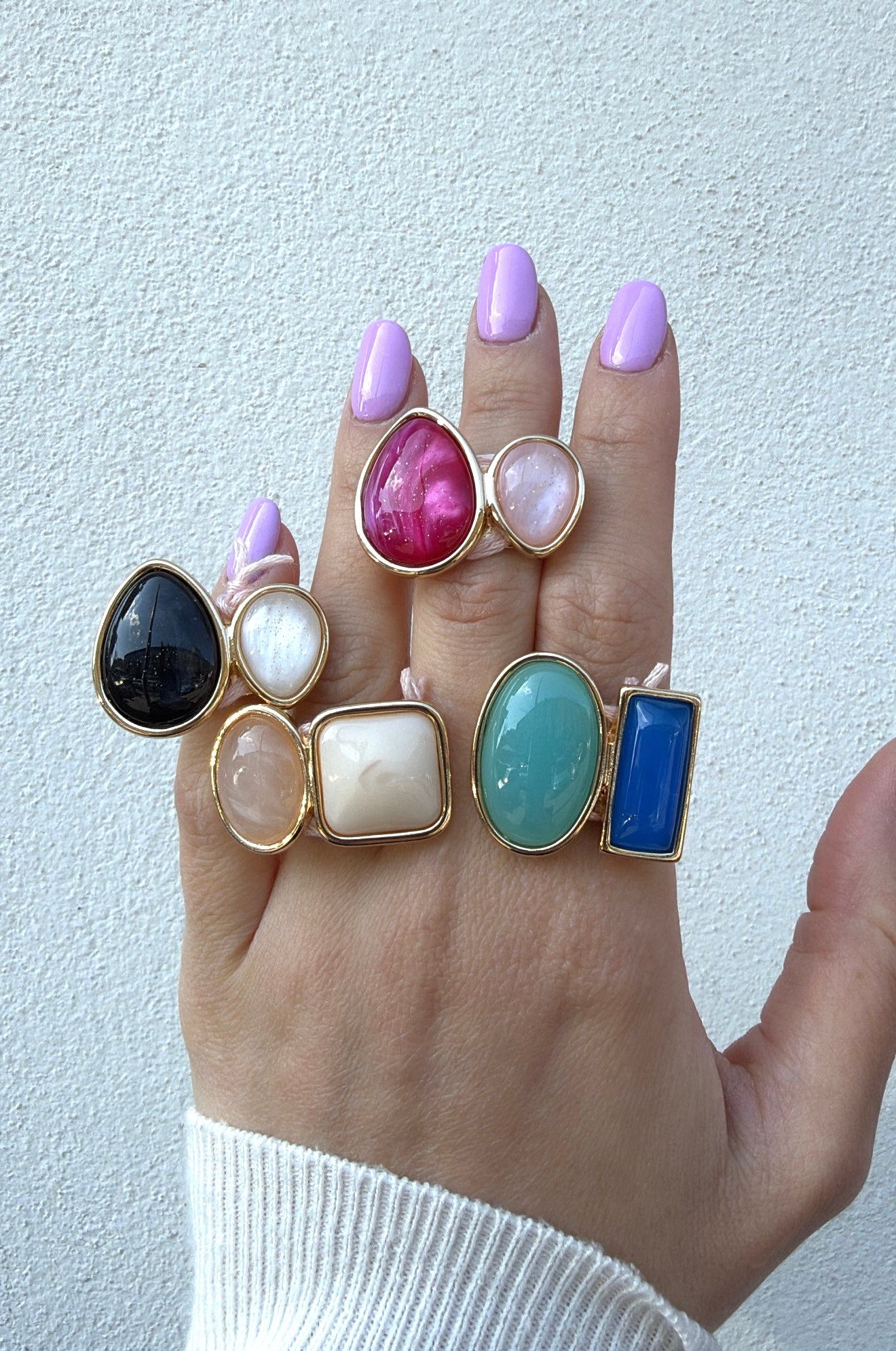 Anello doppia pietra di MYA