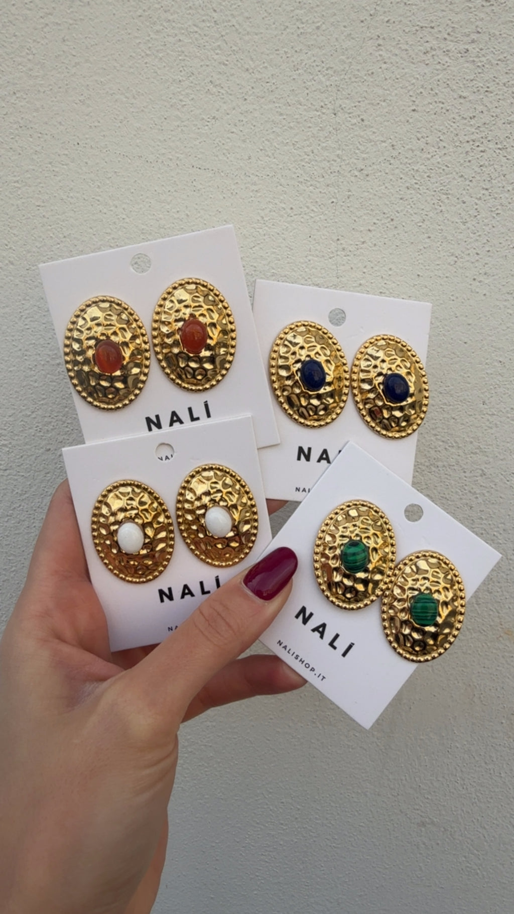 Orecchini Amelia con pietra di Nali