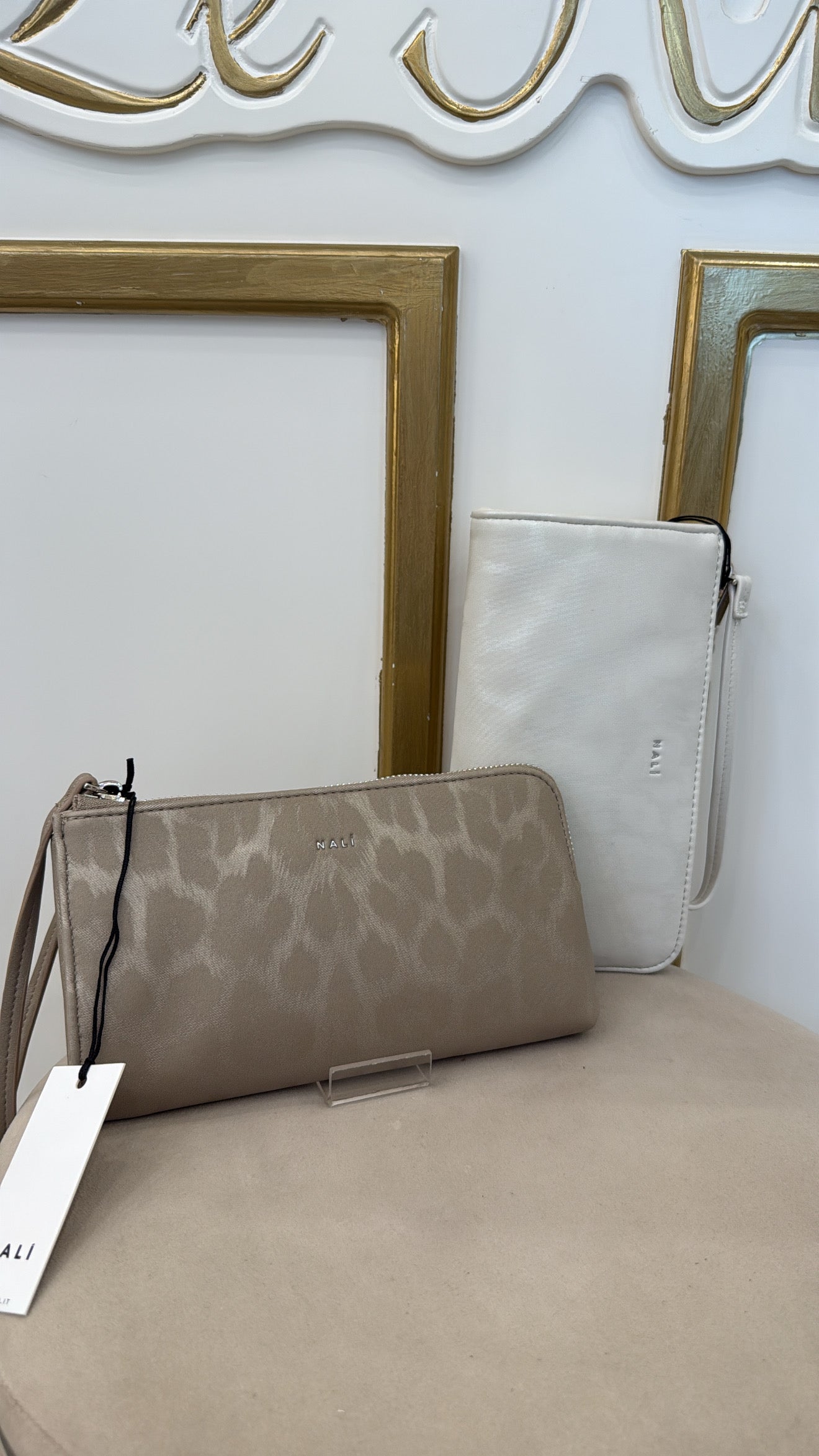 Portafoglio Perth beige/bianco Nali