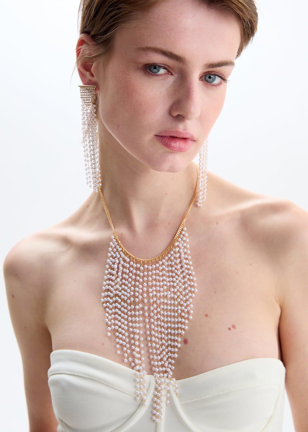 Collana Frange e Perle di Nali