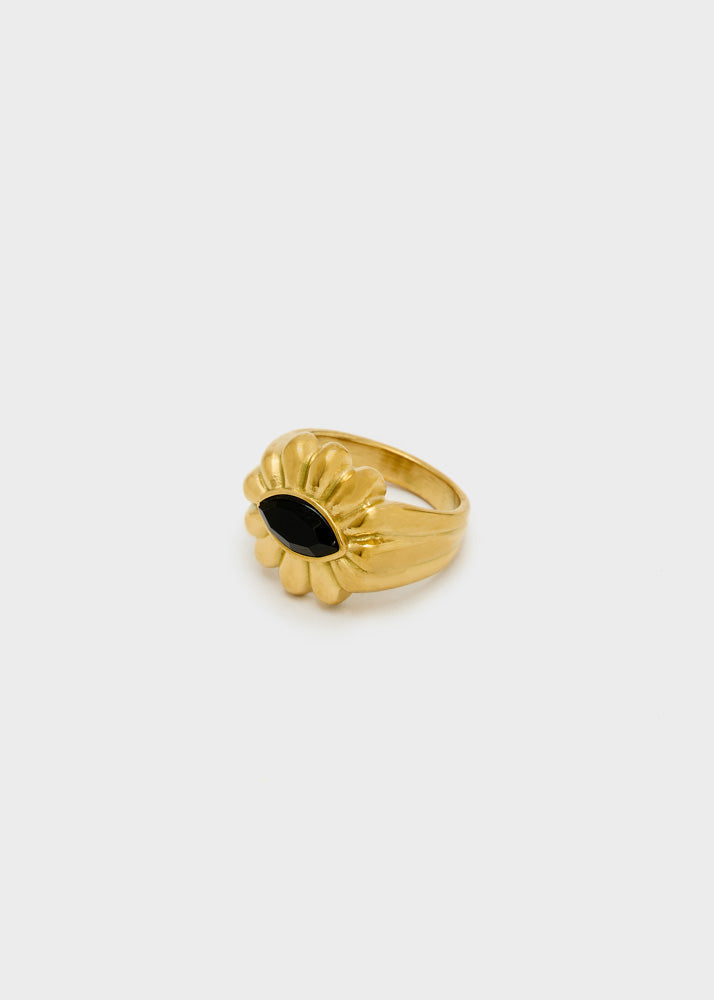 Anello Fiore nero di Nali