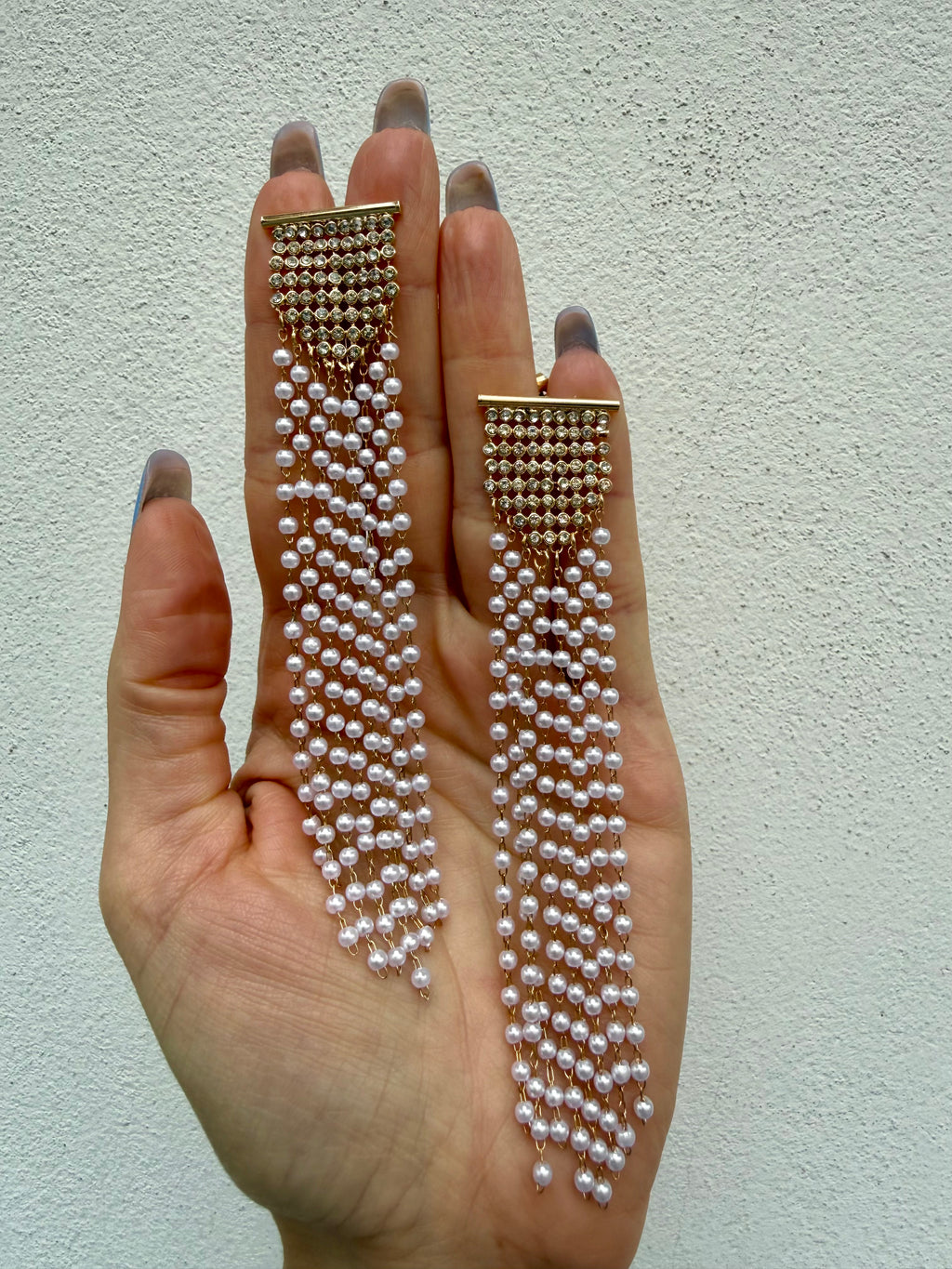 Orecchino Frange con Perle di Nali