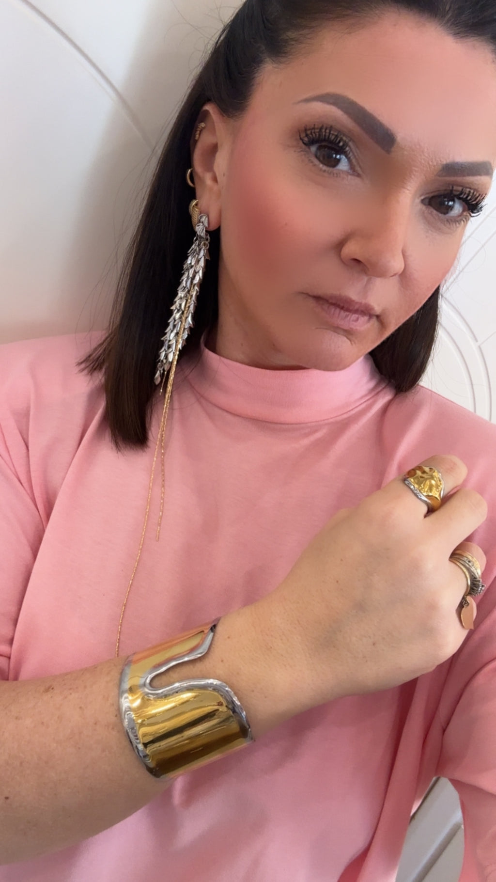 Orecchini Foglia multi filo di Nali