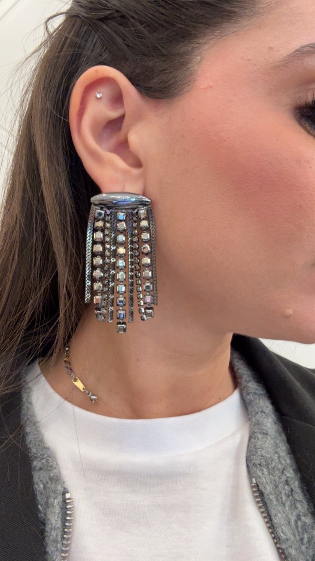 Orecchini Ava con frange di Nali