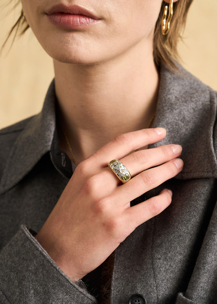 Anello Squadrato con zirconi di Nali – Nali – Le Kikke Graziose – foto 4