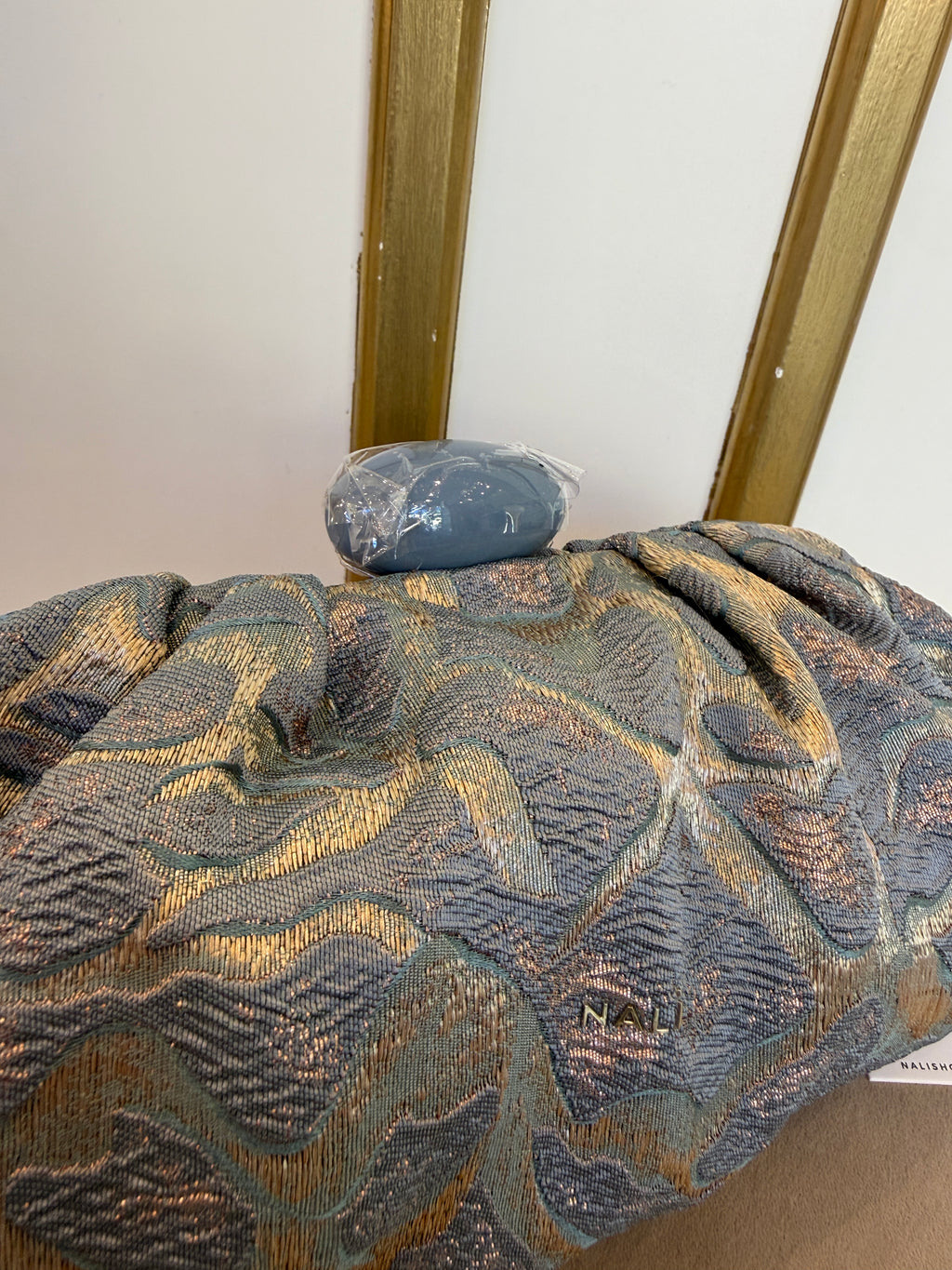 Pochette Isabella Blu/Bianco di Nali