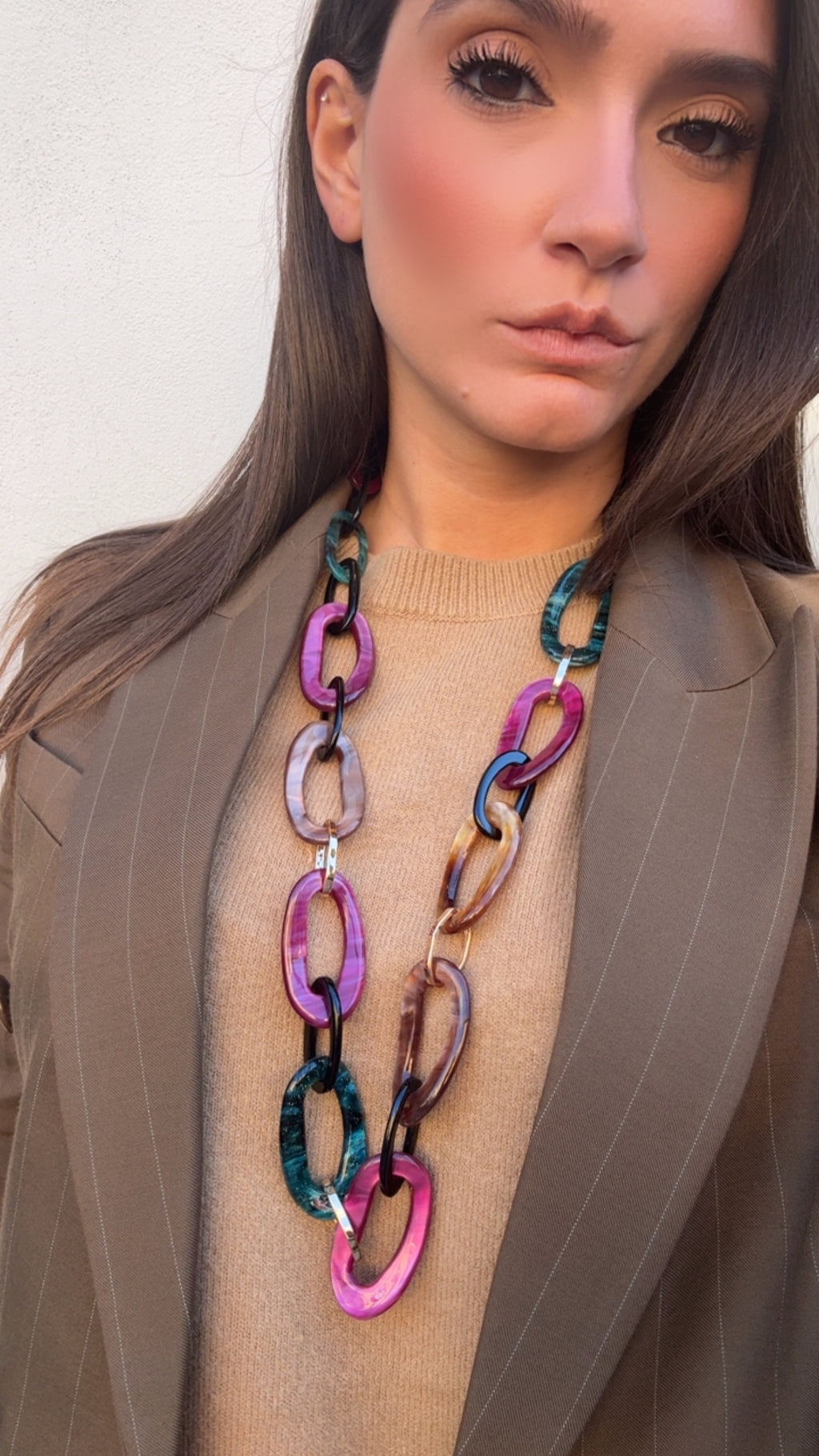 Collana lunga catena resina di Nali ￼