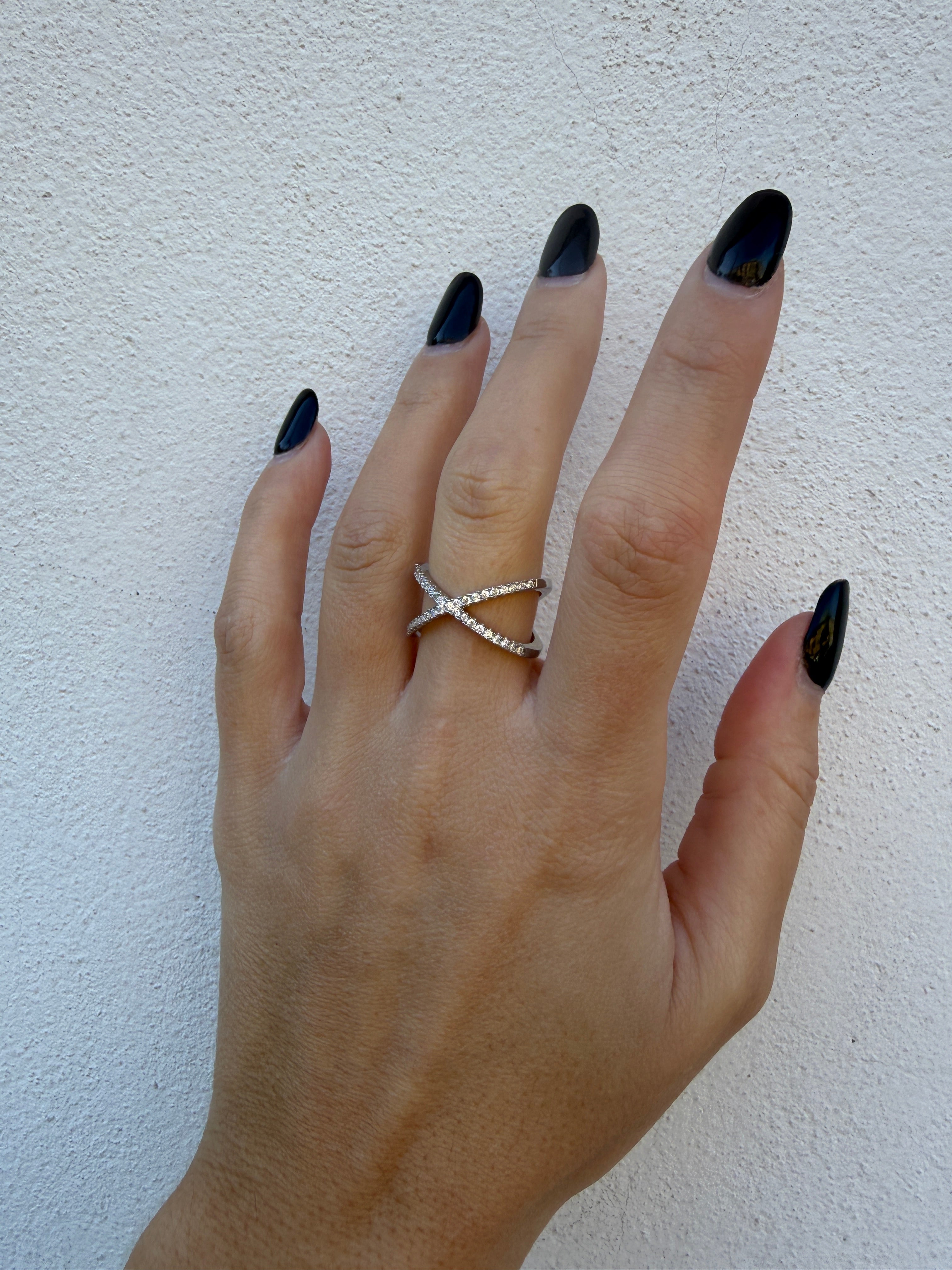 Anello incrocio fascia sottile