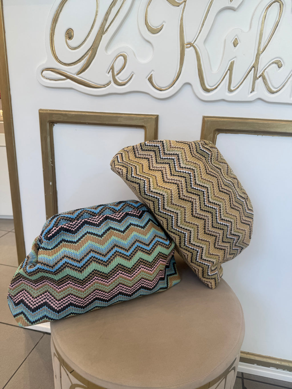 Pochette zig zag con tracolla