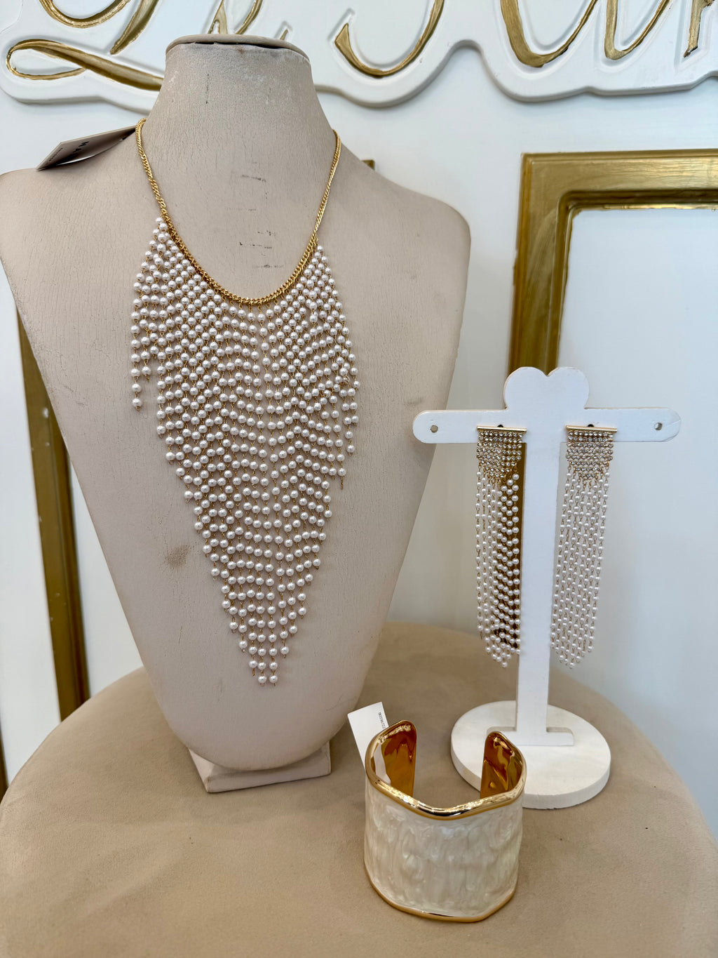 Collana Frange e Perle di Nali