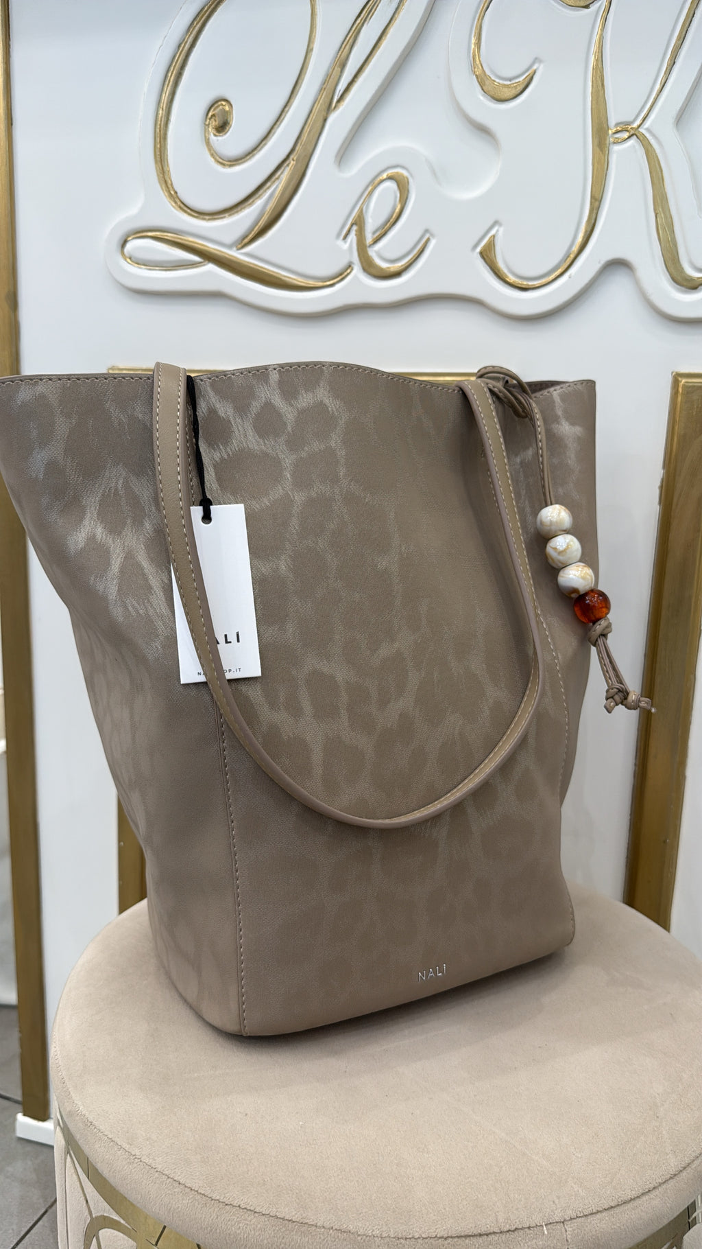 Borsa Perth beige/bianco di Nali