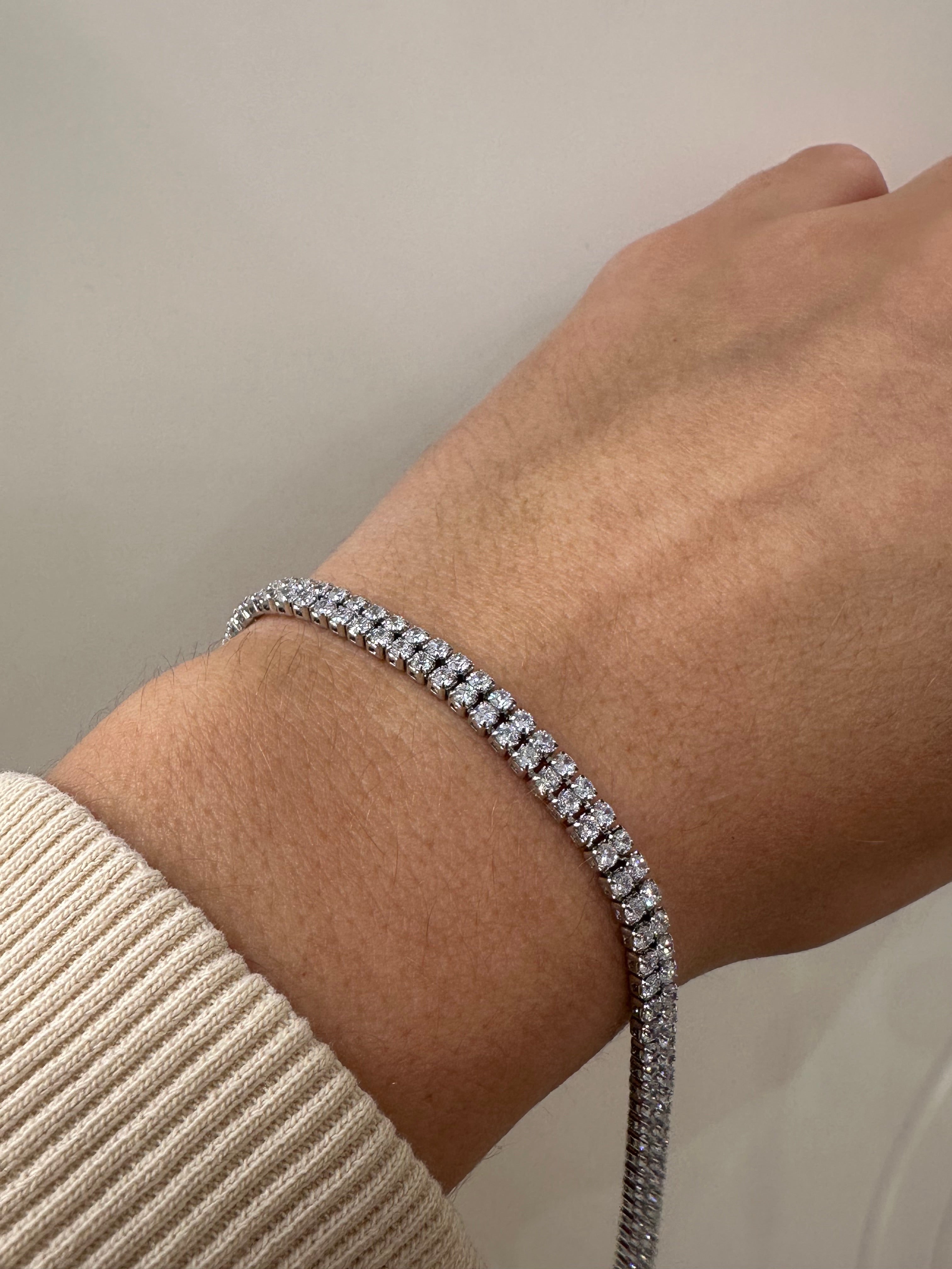 Tennis doppio filo strass