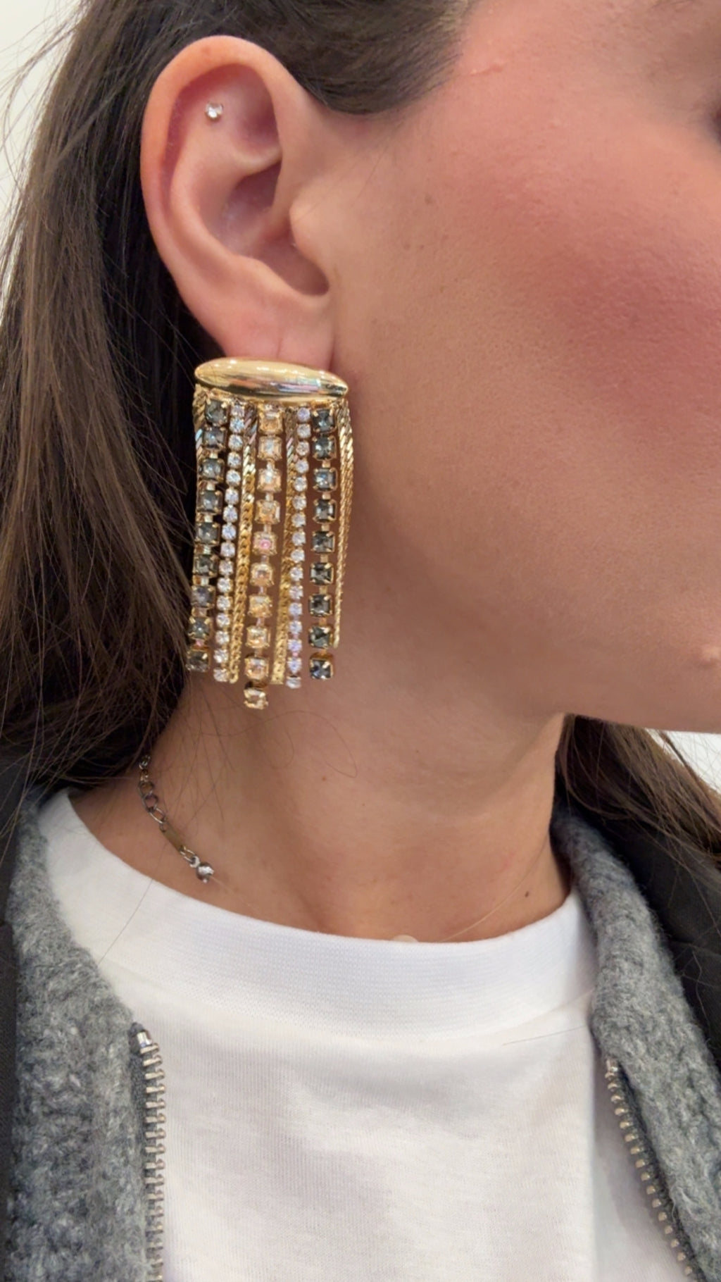 Orecchini Ava con frange di Nali