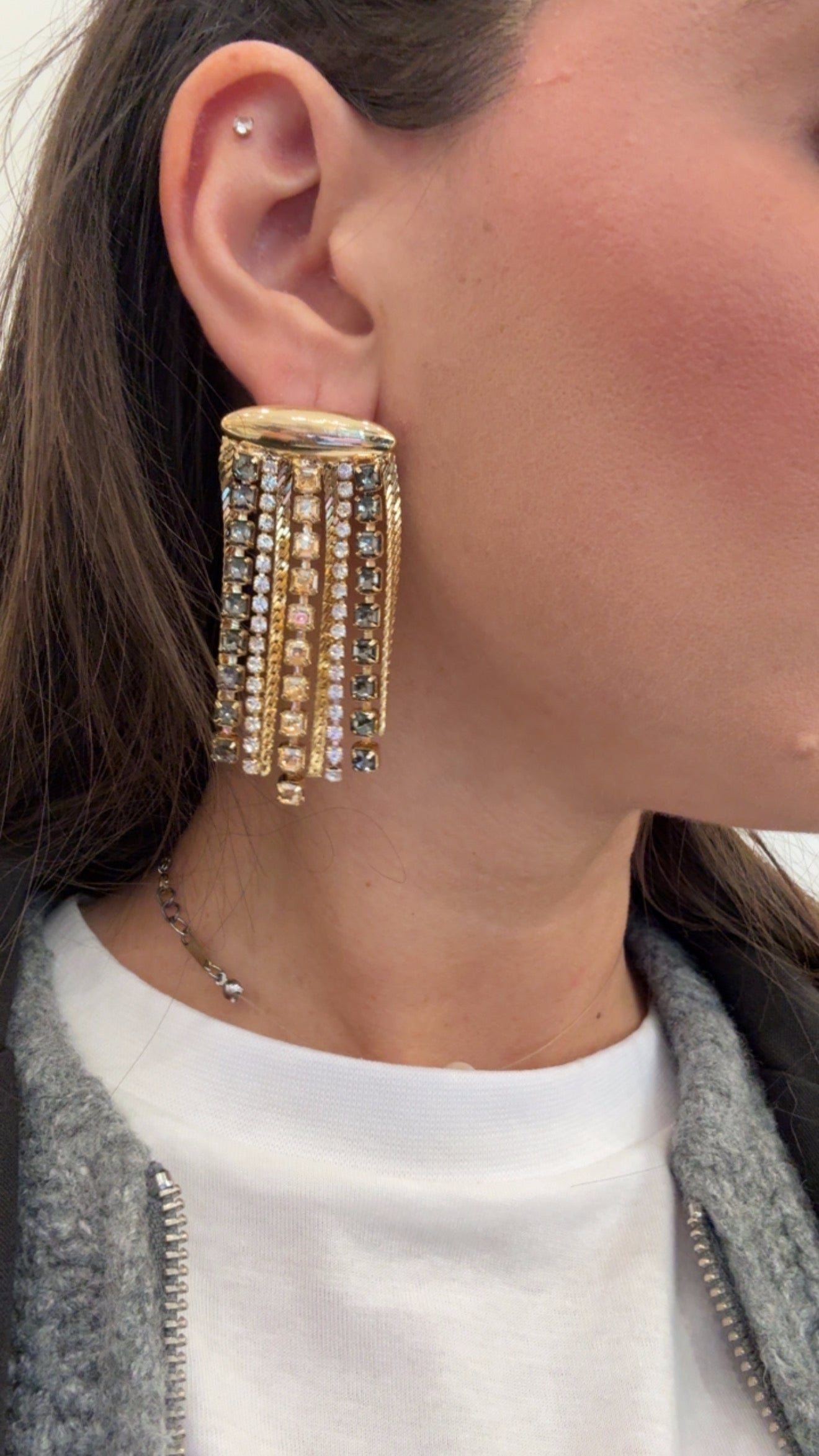 Orecchini Ava con frange di Nali