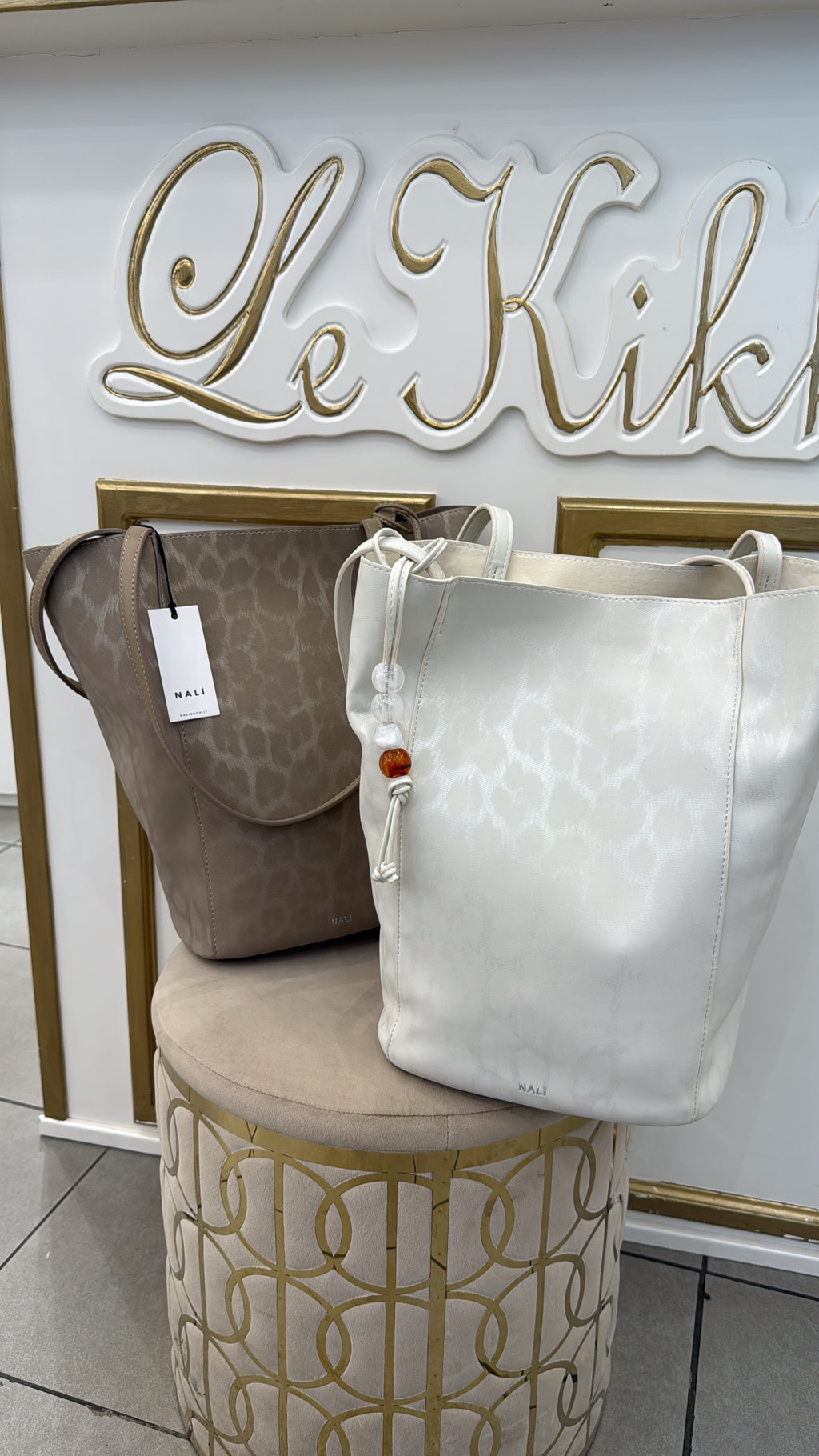 Borsa Perth beige/bianco di Nali