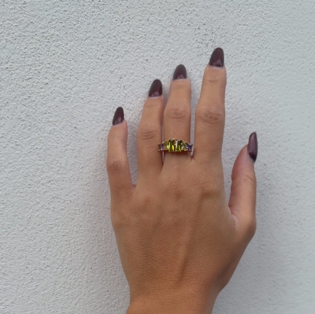 Anello con zirconi cromatici Sodini ￼