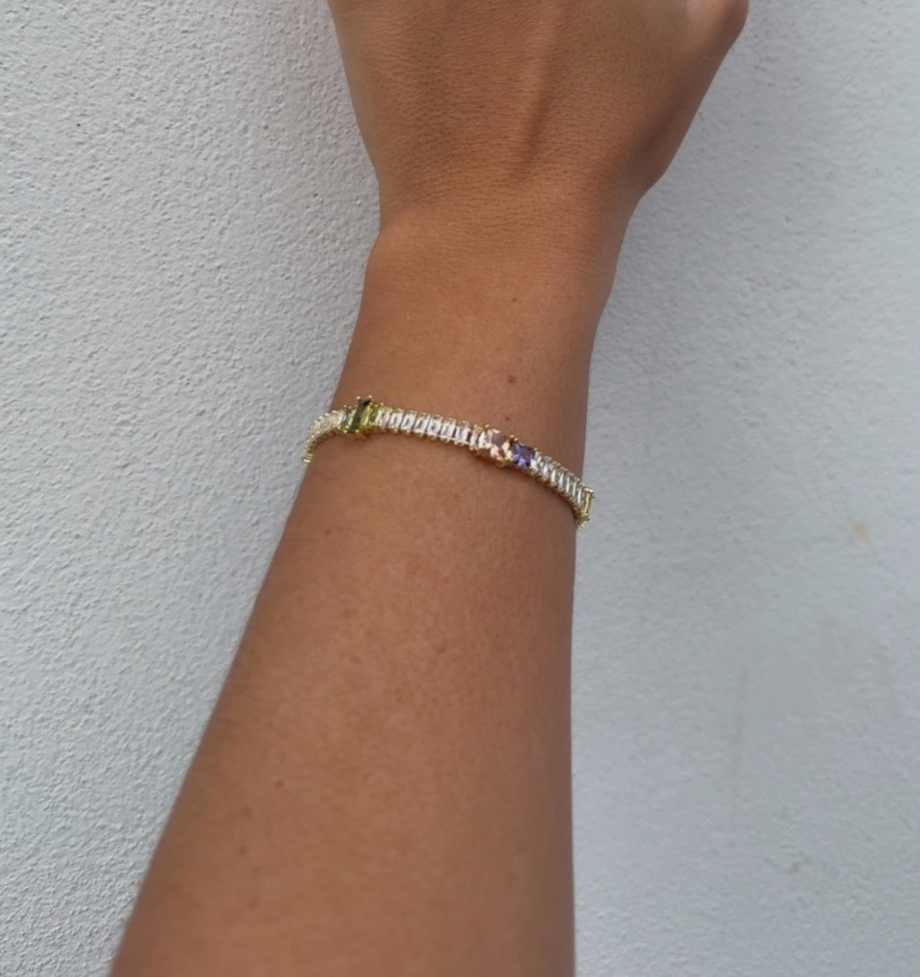 Bracciale tennis con zirconi multicolor Sodini