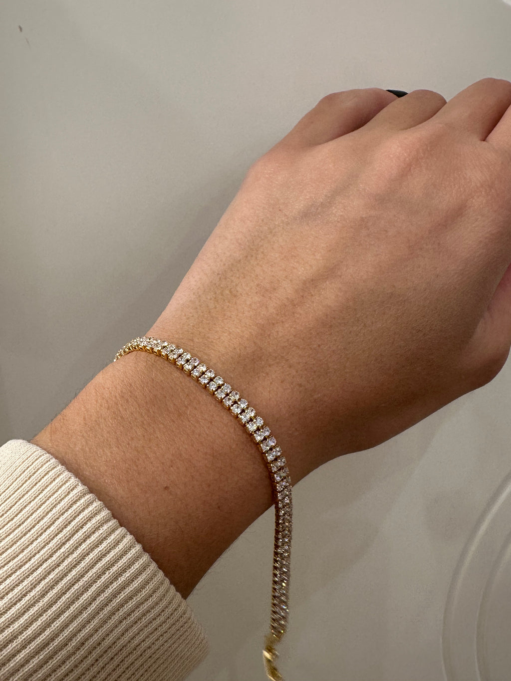 Tennis doppio filo strass