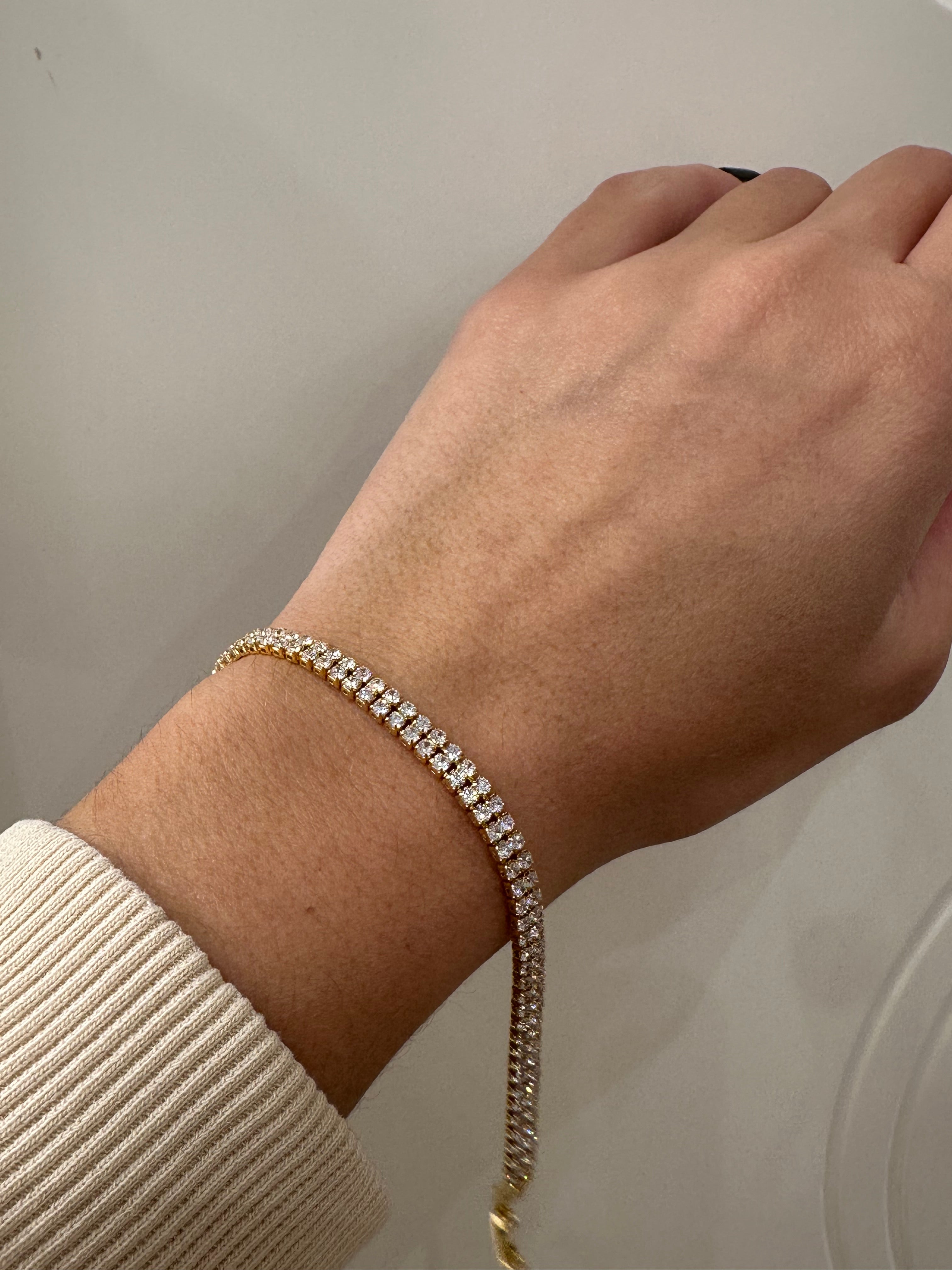 Tennis doppio filo strass