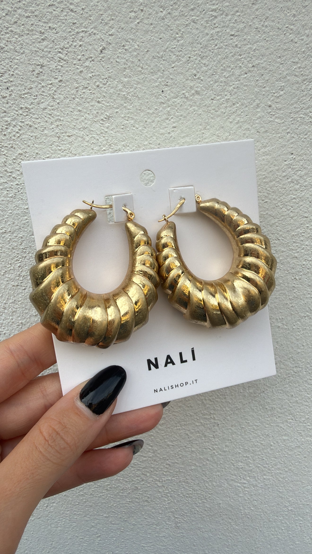 Orecchini cerchio torchon Nali