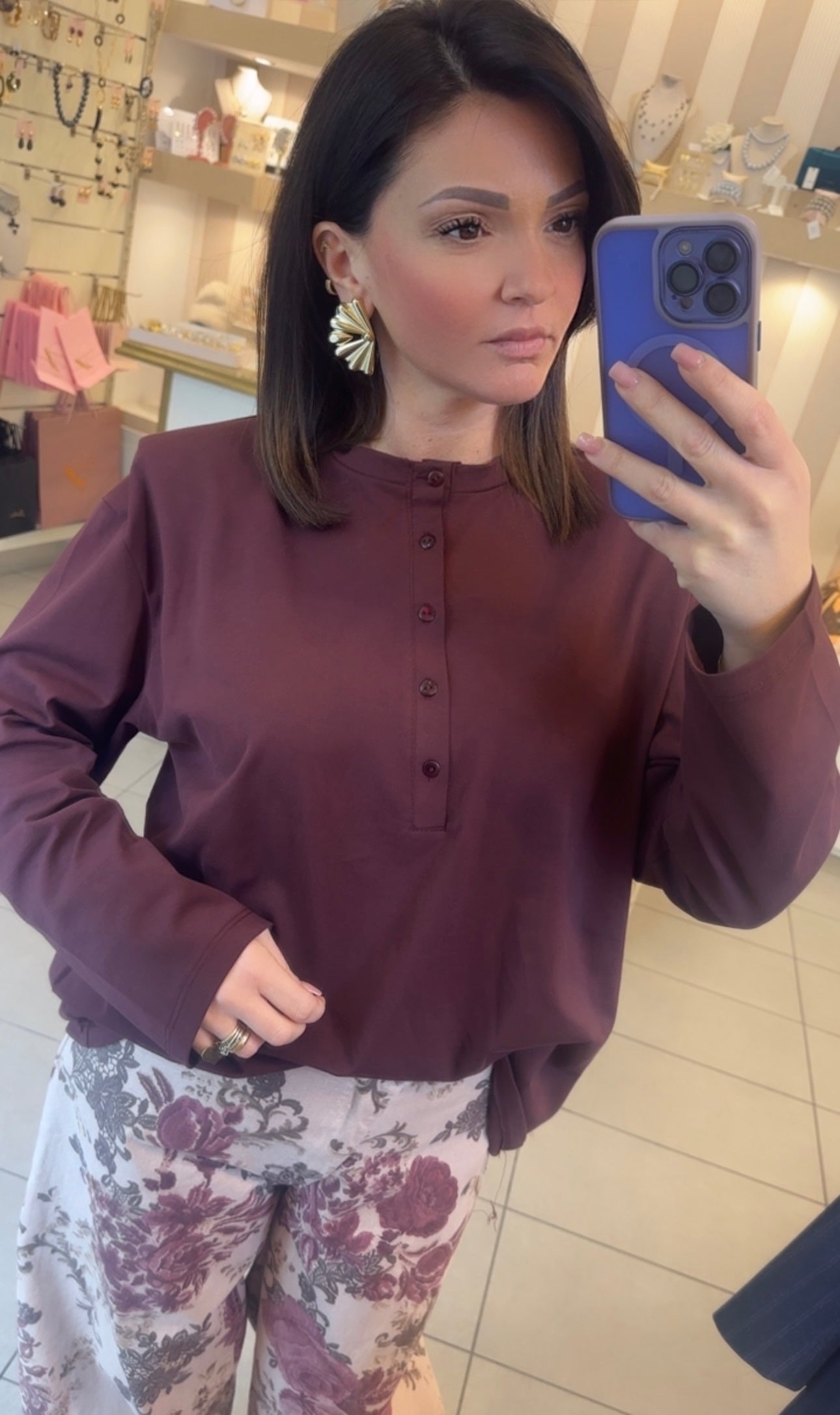 T-shirt bottoni di Just West