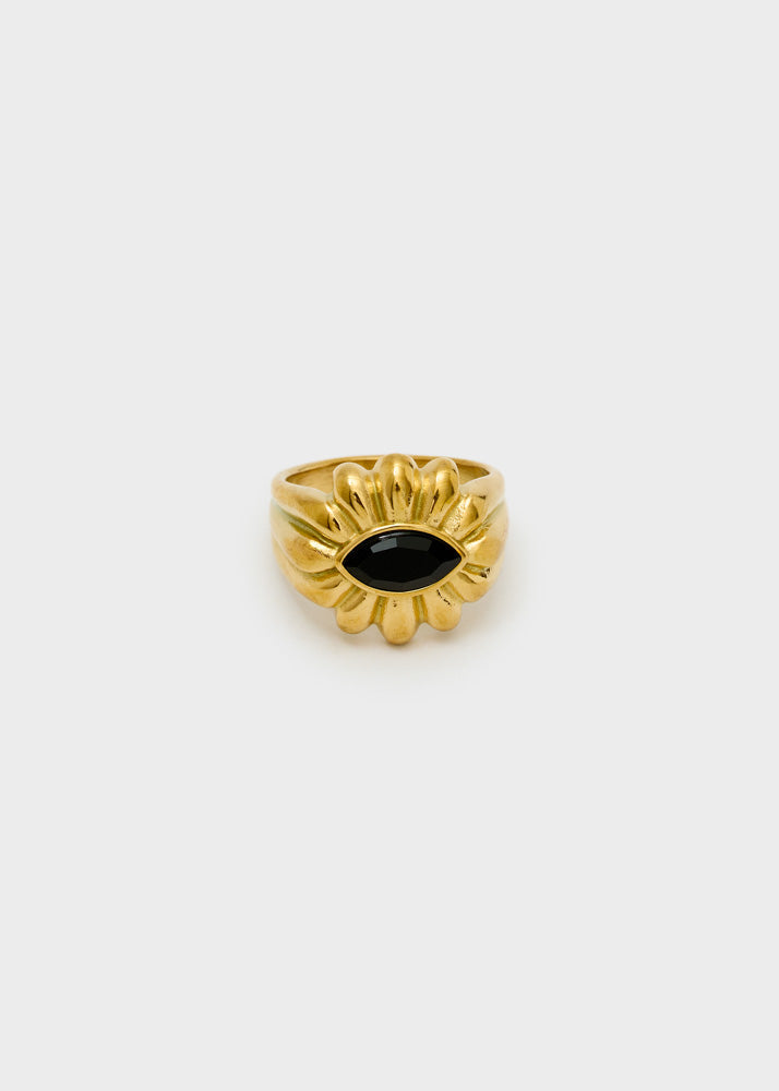 Anello Fiore nero di Nali
