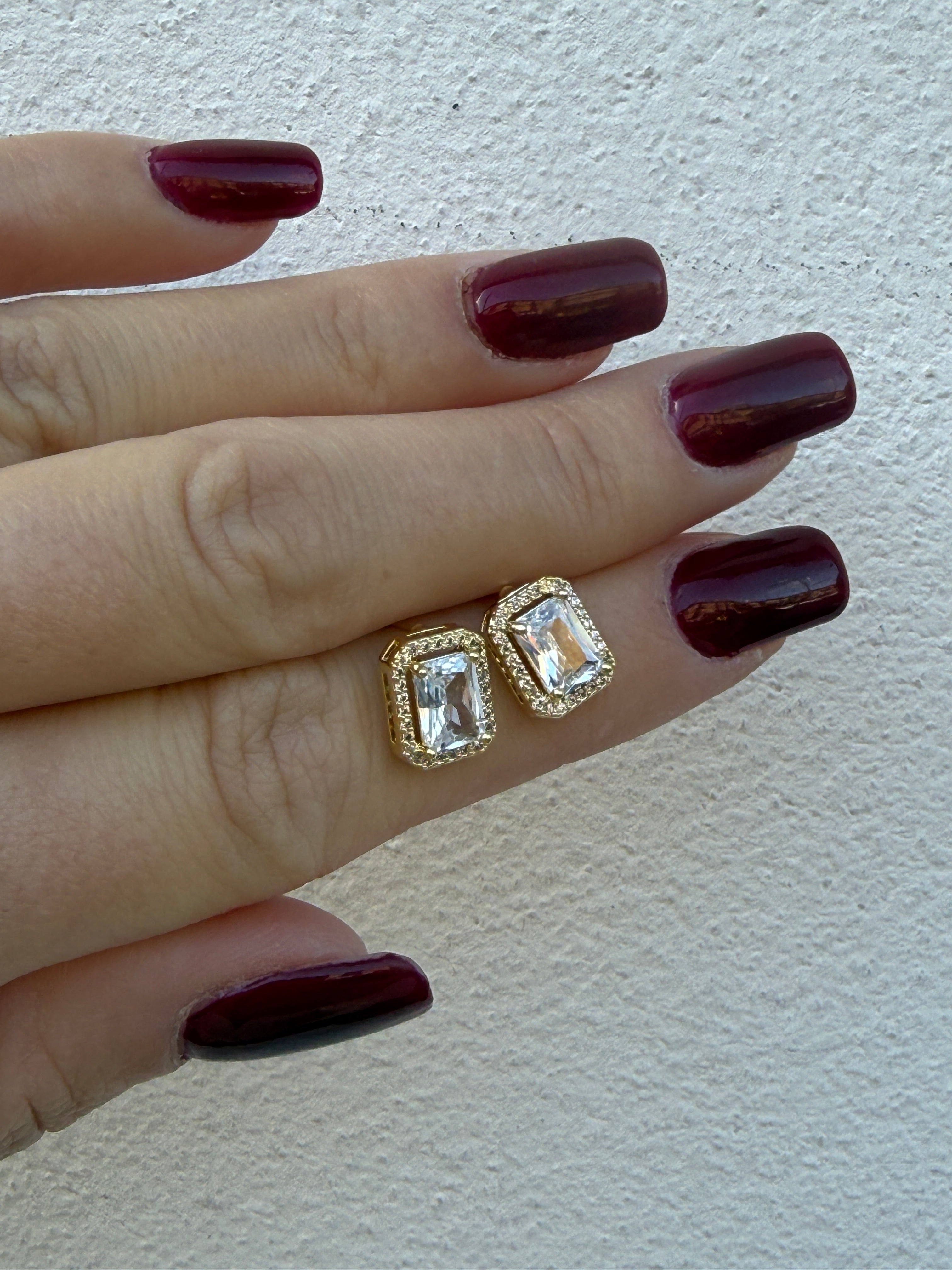 Orecchino luce quadrata