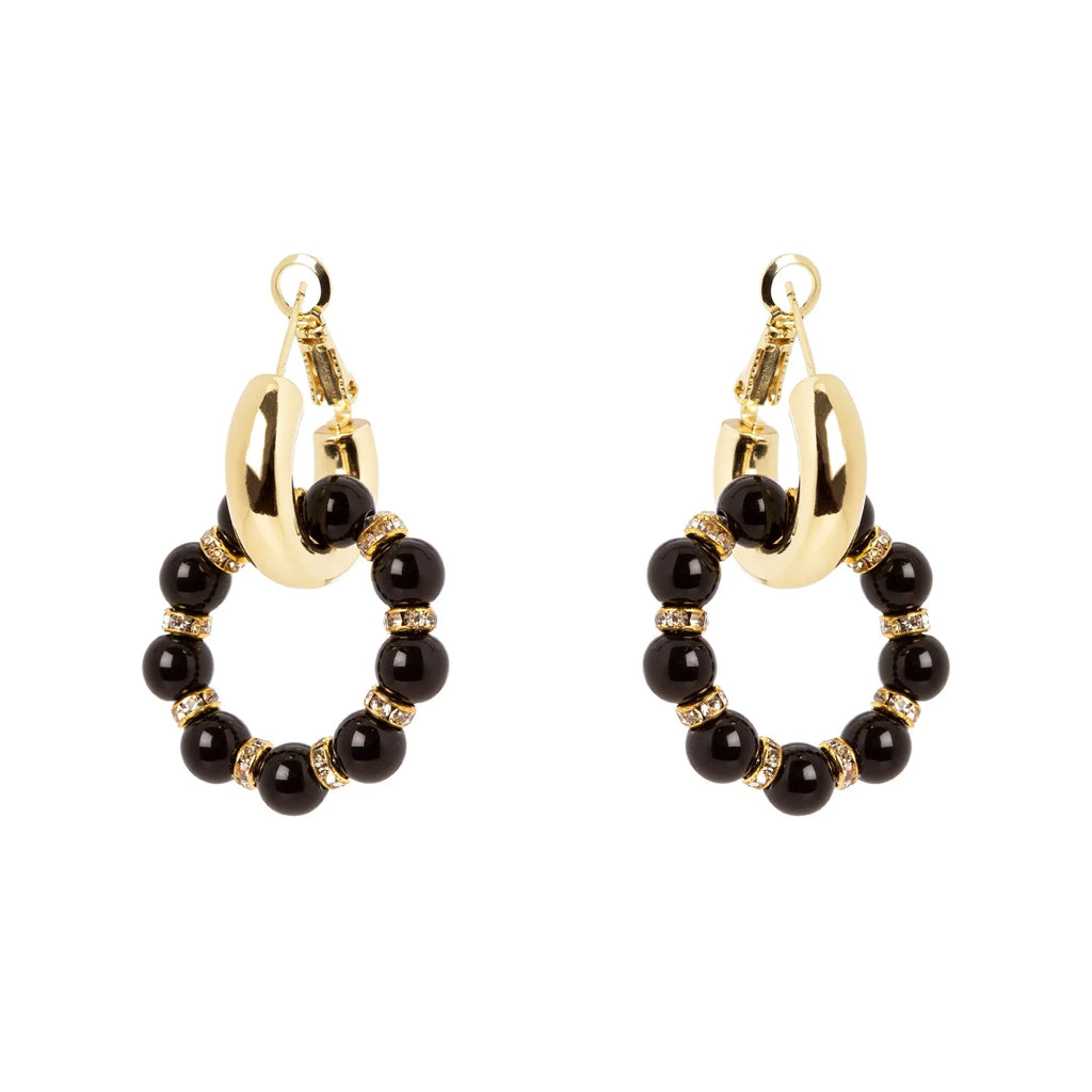 Orecchino doppio cerchio pendente SODINI