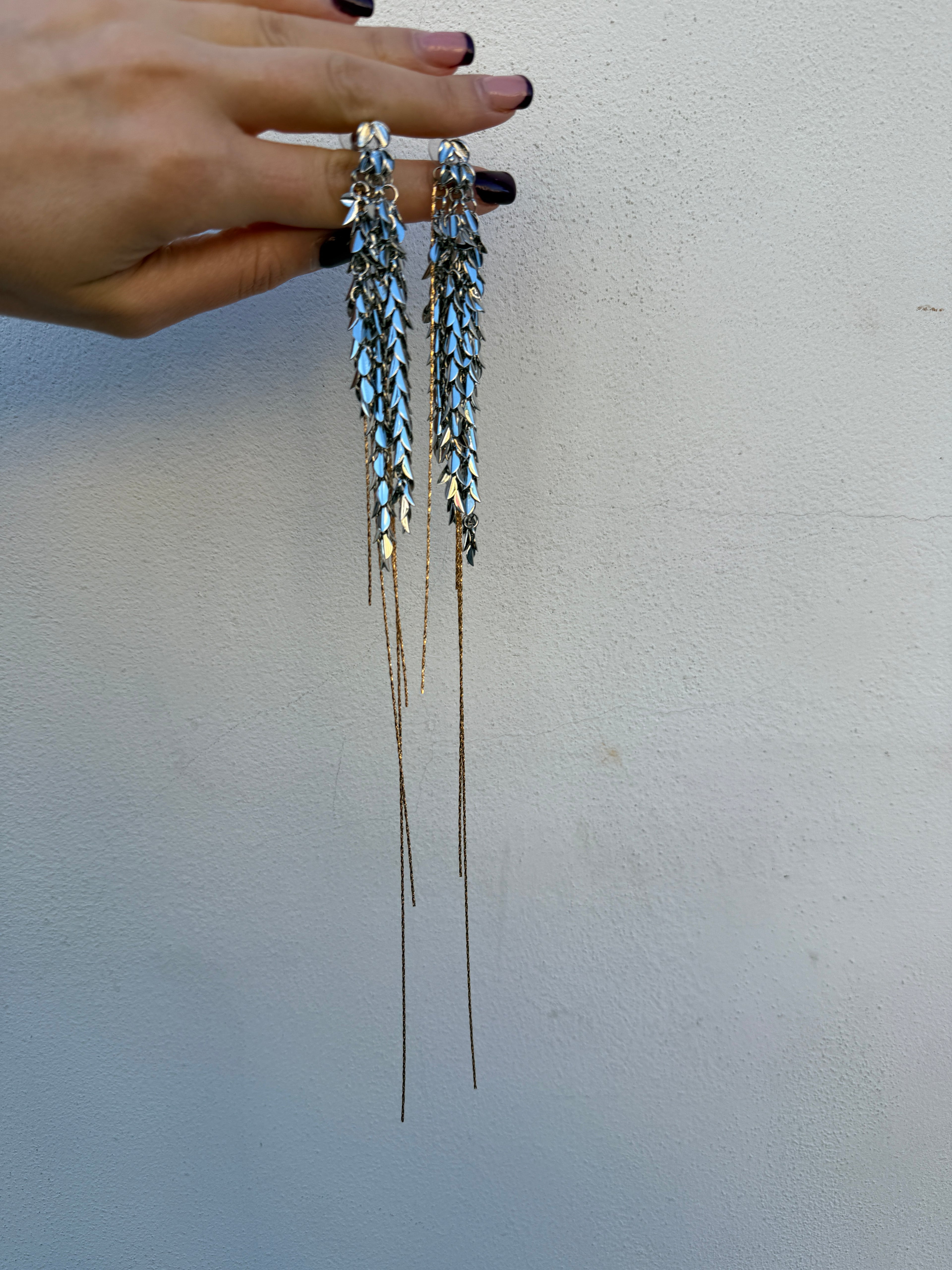 Orecchini Foglia multi filo di Nali