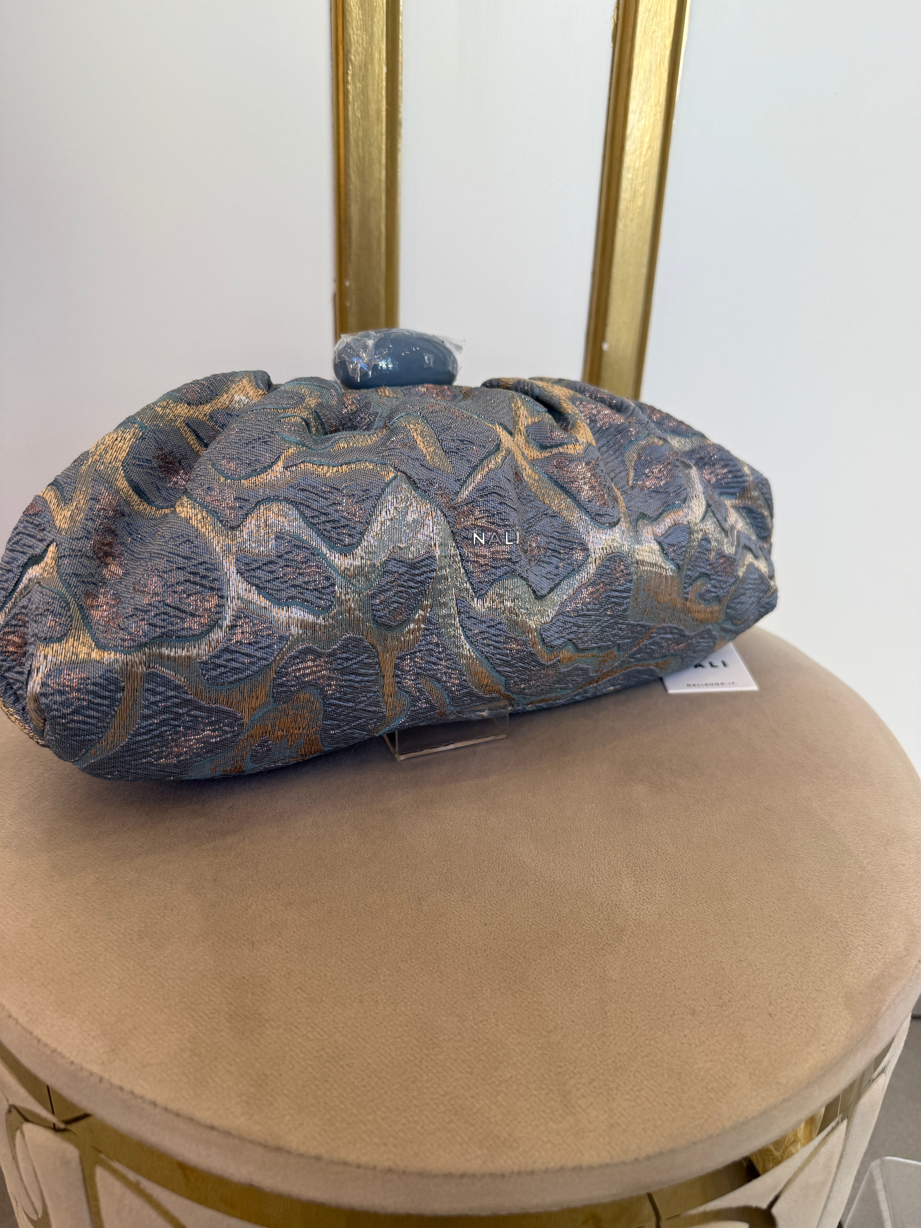 Pochette Isabella Blu/Bianco di Nali