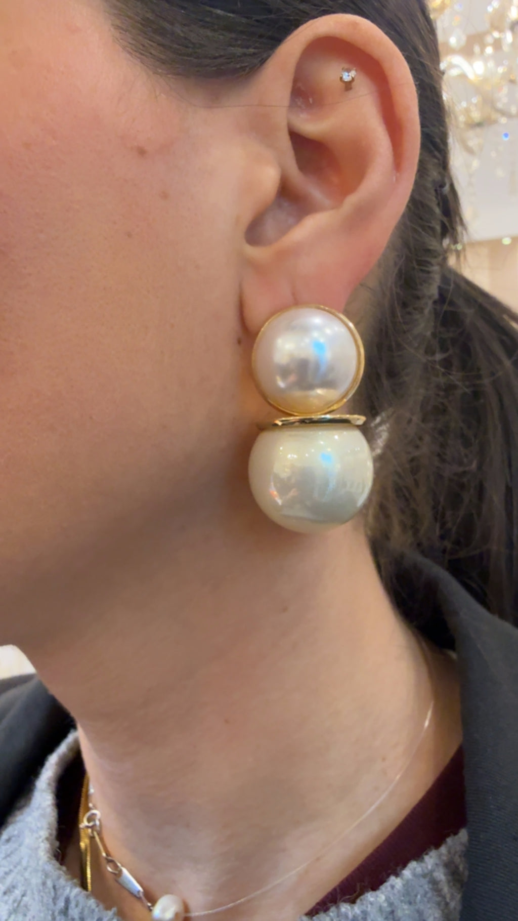 Orecchino Nonna con perle Di Nali