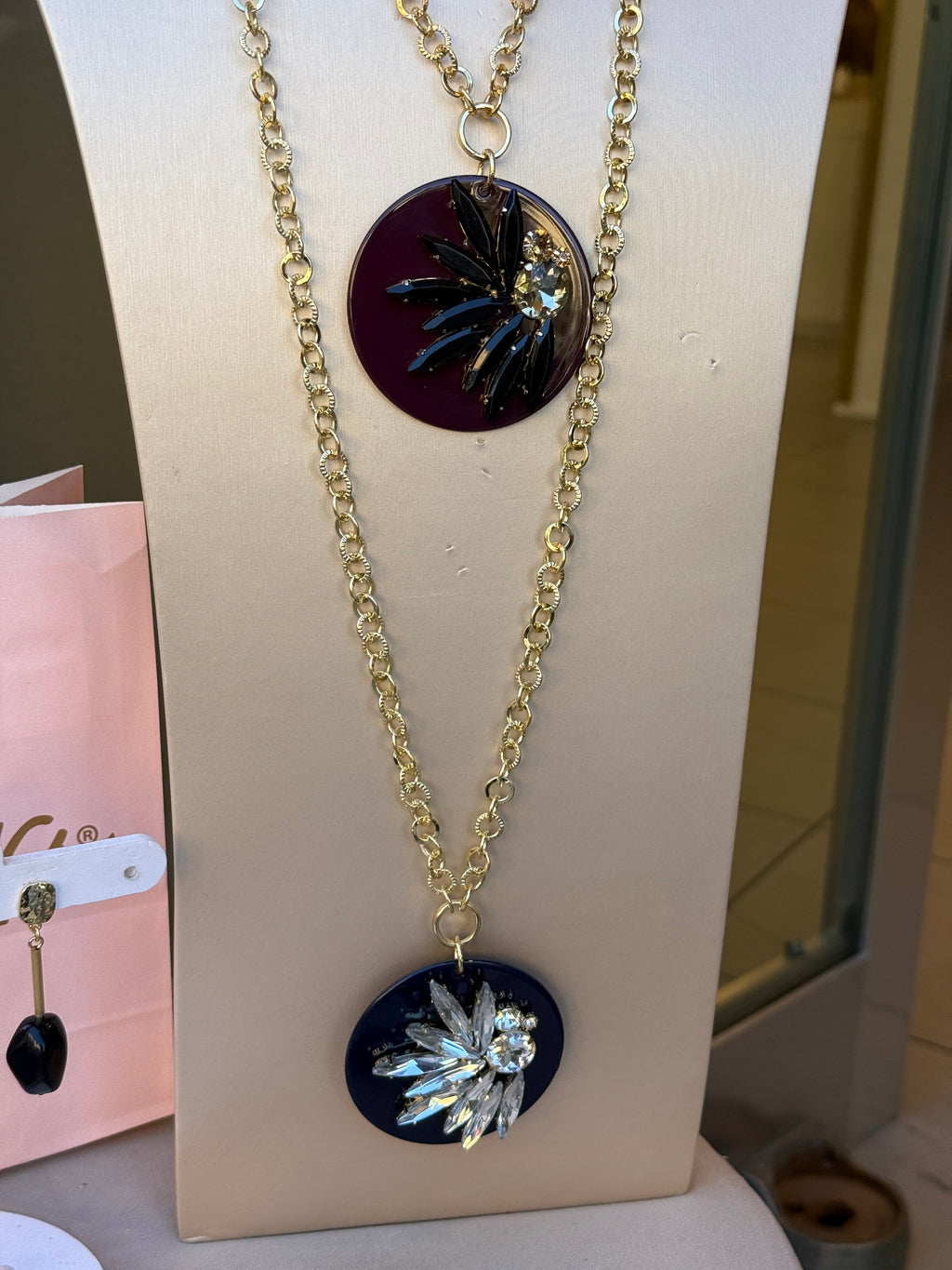 Collana medaglione pietre MYA