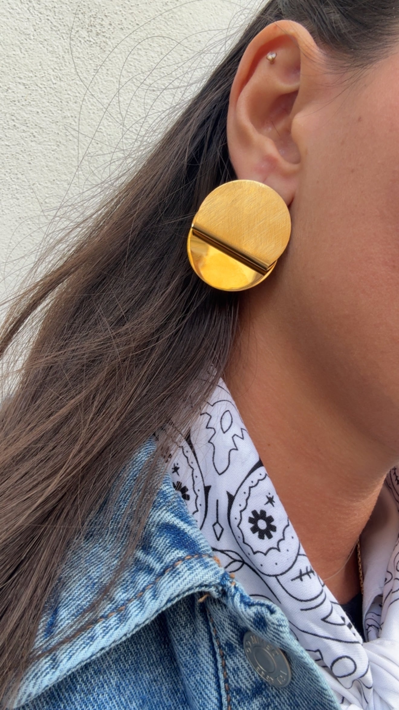 Orecchino toppa con piega Nali