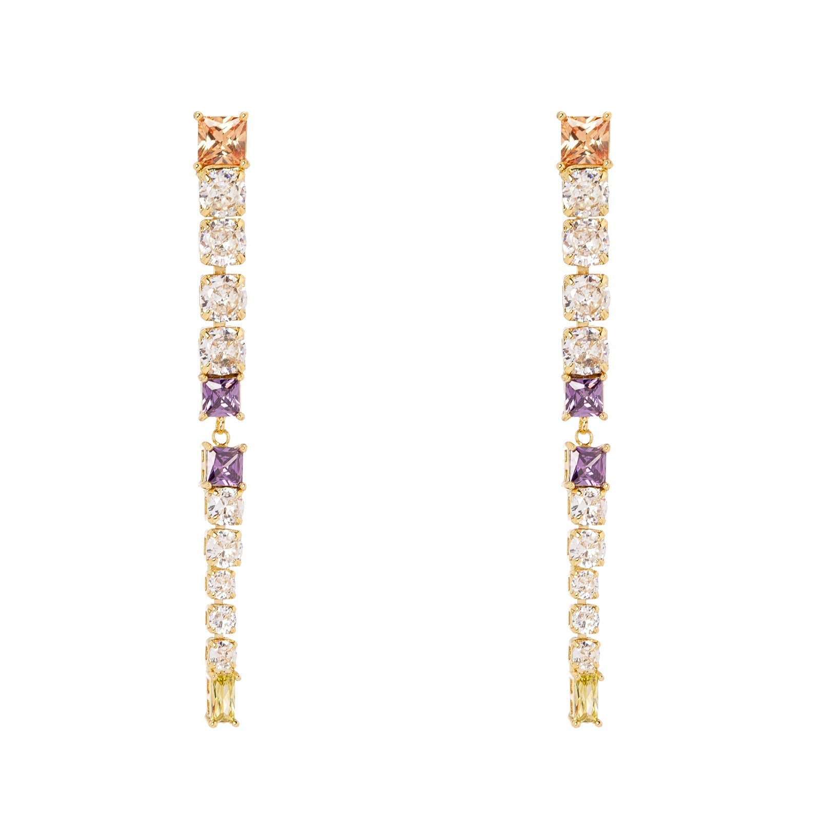 Orecchini lunghi con zirconi Sodini