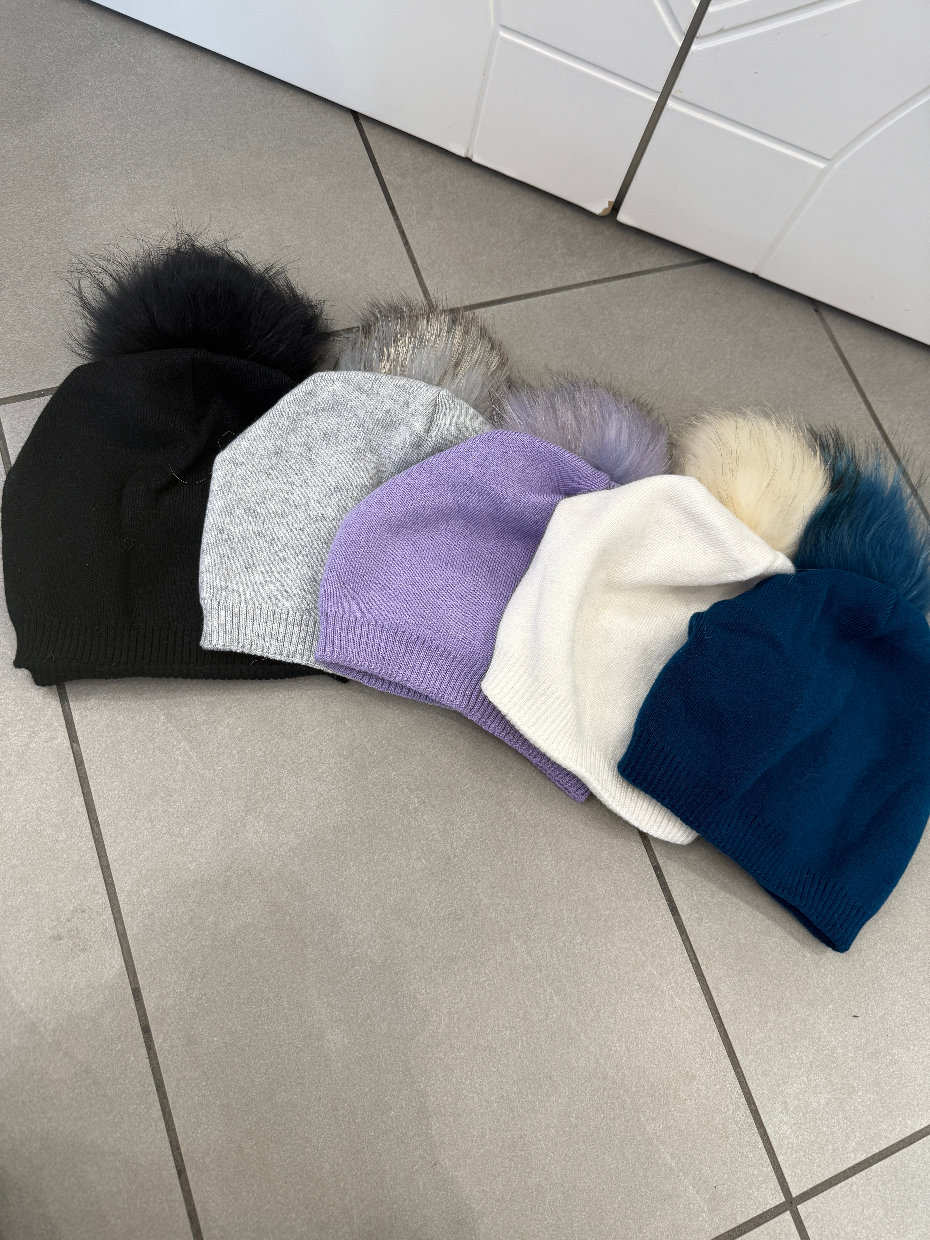 Cappello PonPon con pelliccia